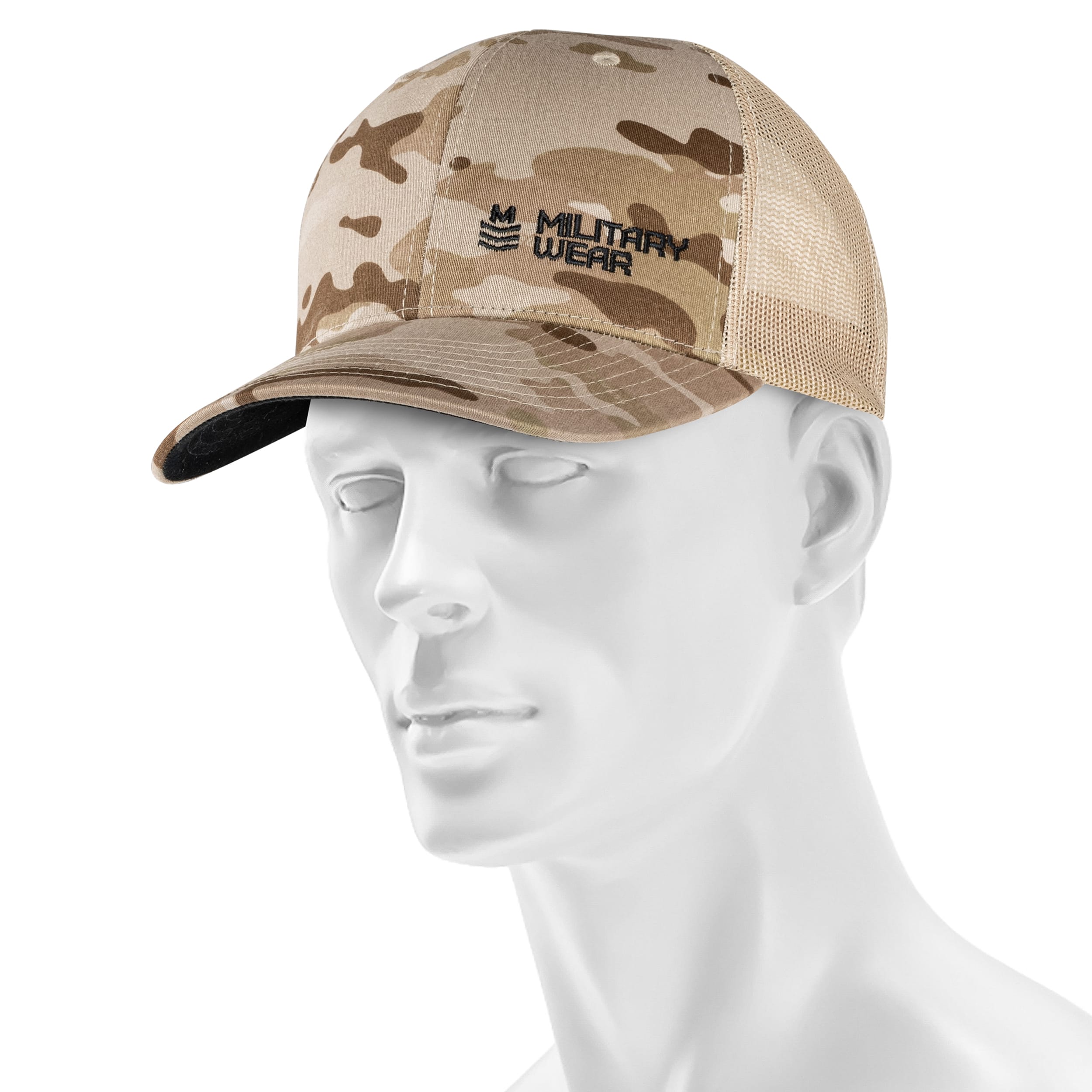 Czapka z daszkiem Military Wear Haft Retro Trucker - MultiCam Arid/Tan