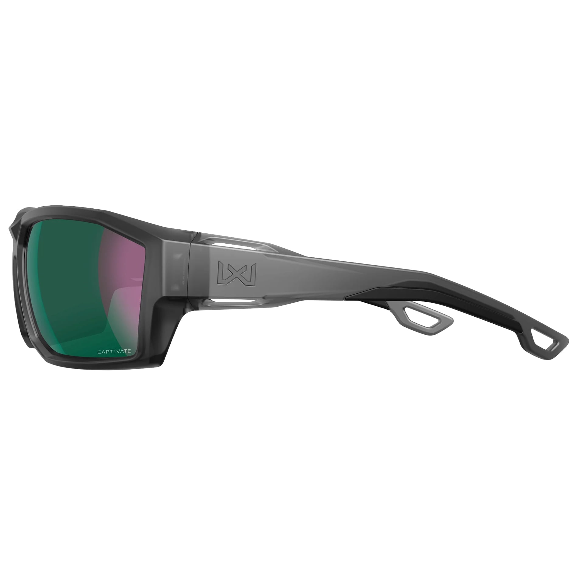 Okulary taktyczne Wiley X Alpine - Captivate Polarized Green Mirror/Translucent Black