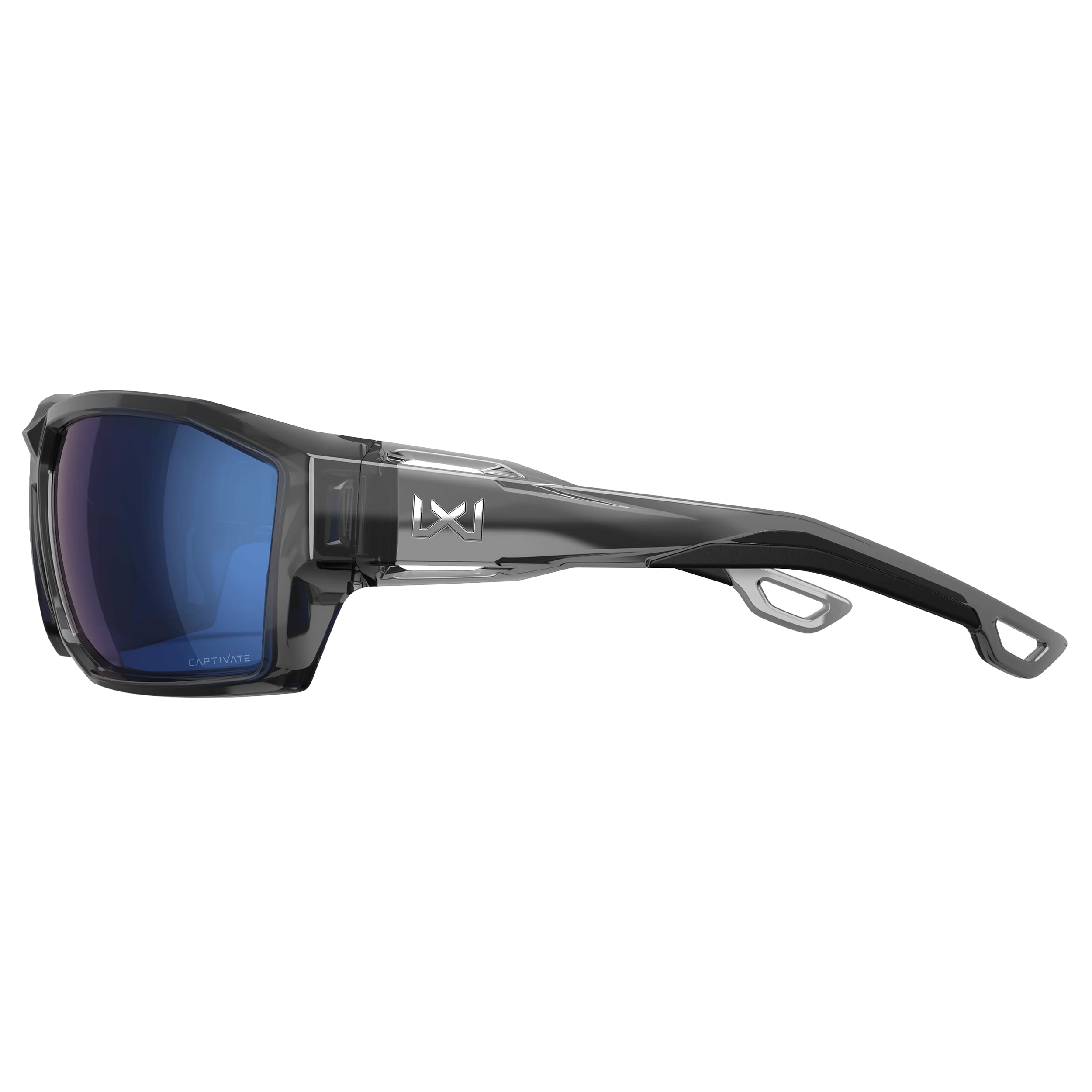 Okulary taktyczne Wiley X Alpine - Captivate Polarized Blue Mirror/Gloss Crystal Grey