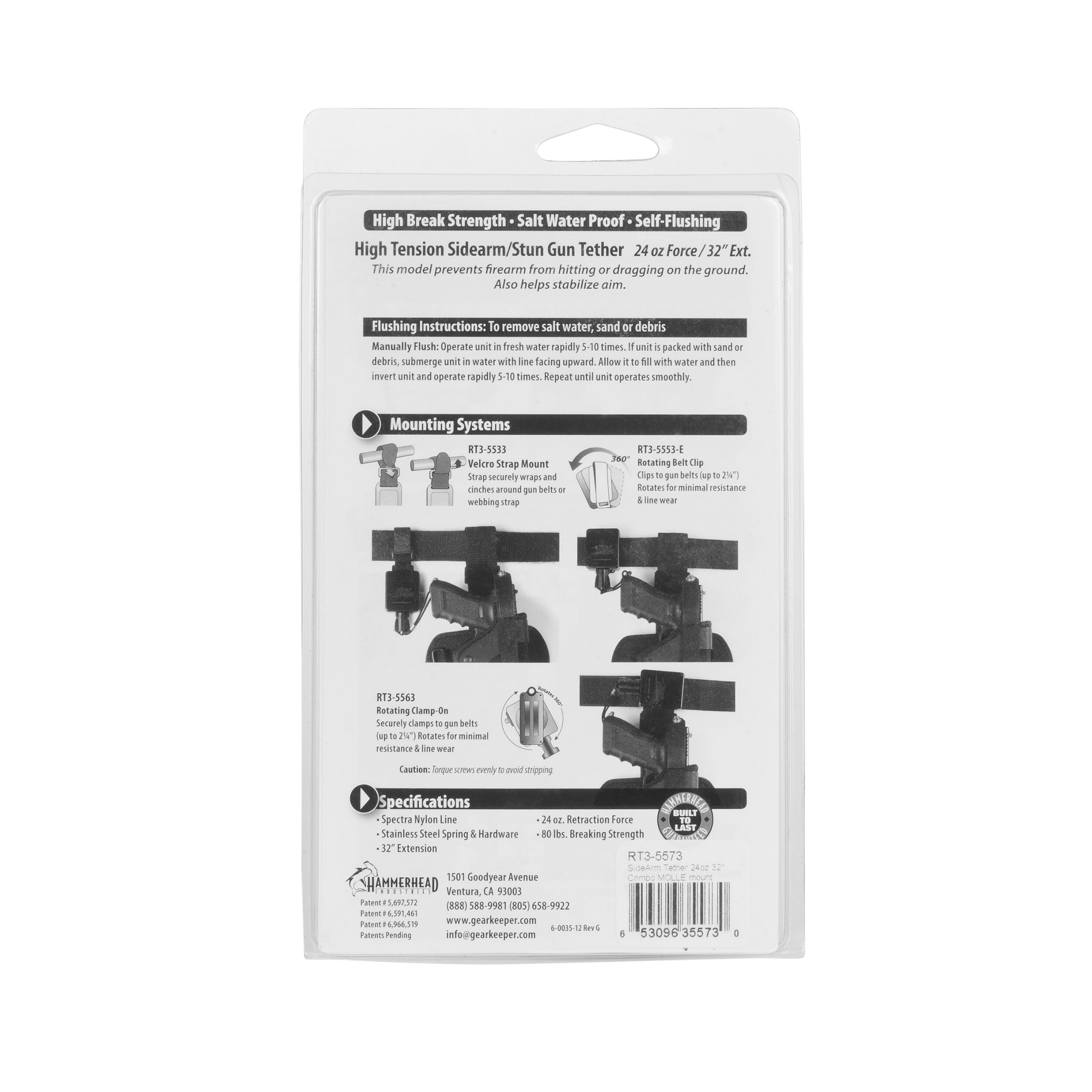 Smycz taktyczna retraktor Gear Keeper Combo MOLLE Mount 680 gr