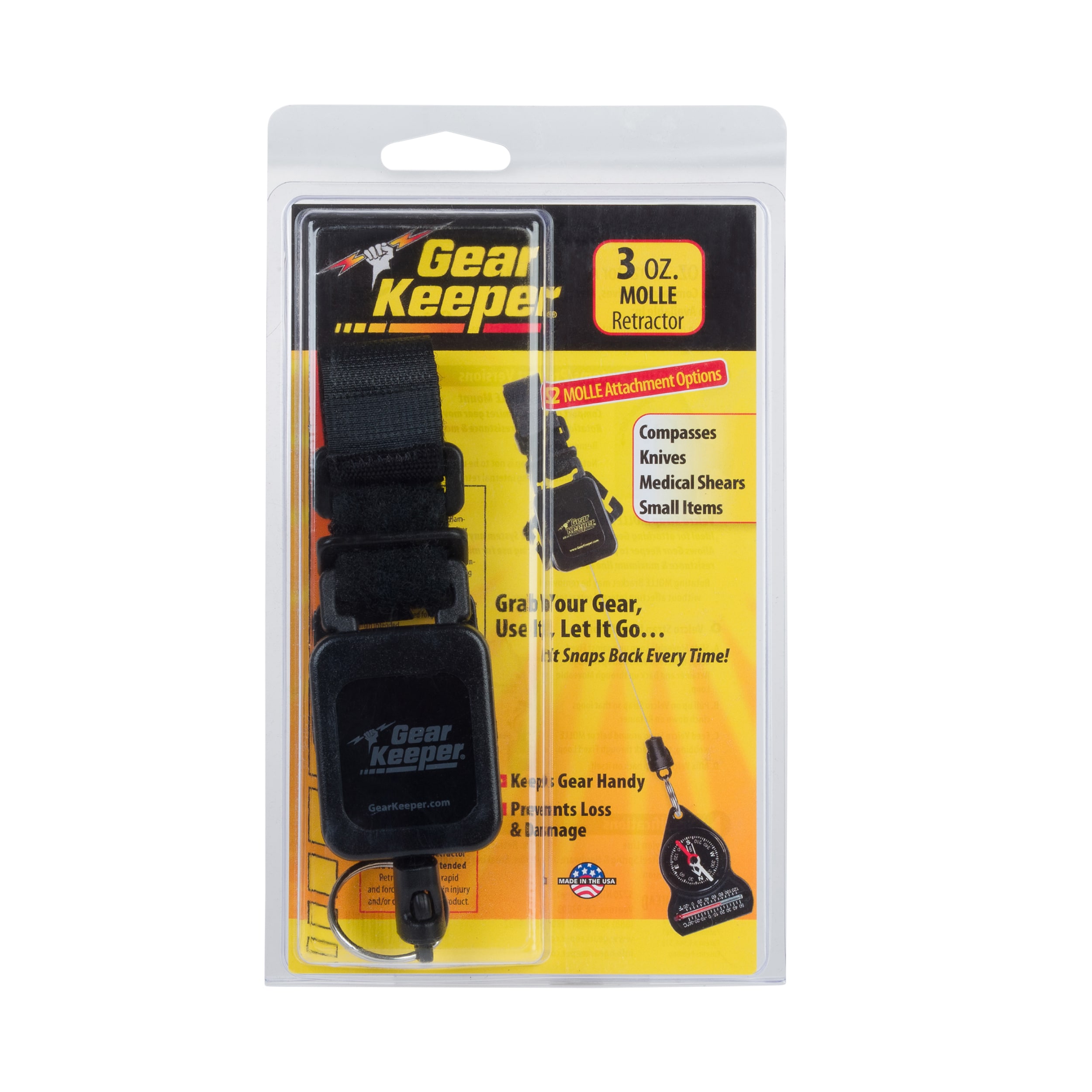 Smycz taktyczna retraktor Gear Keeper Combo MOLLE Mount 85 gr