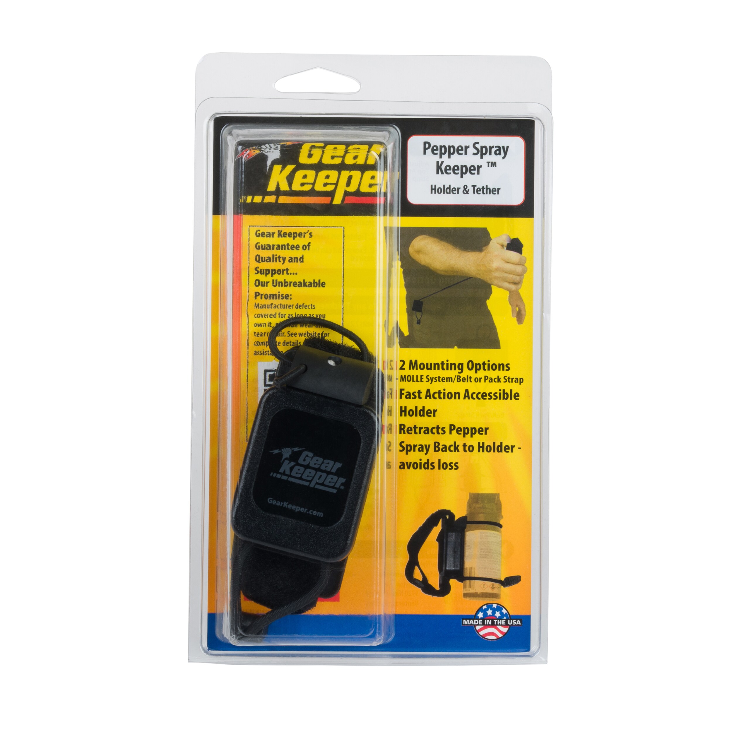 Gear Keeper Combo MOLLE Mount Tactical Pepper Spray Retractor Lanyard 225 gr