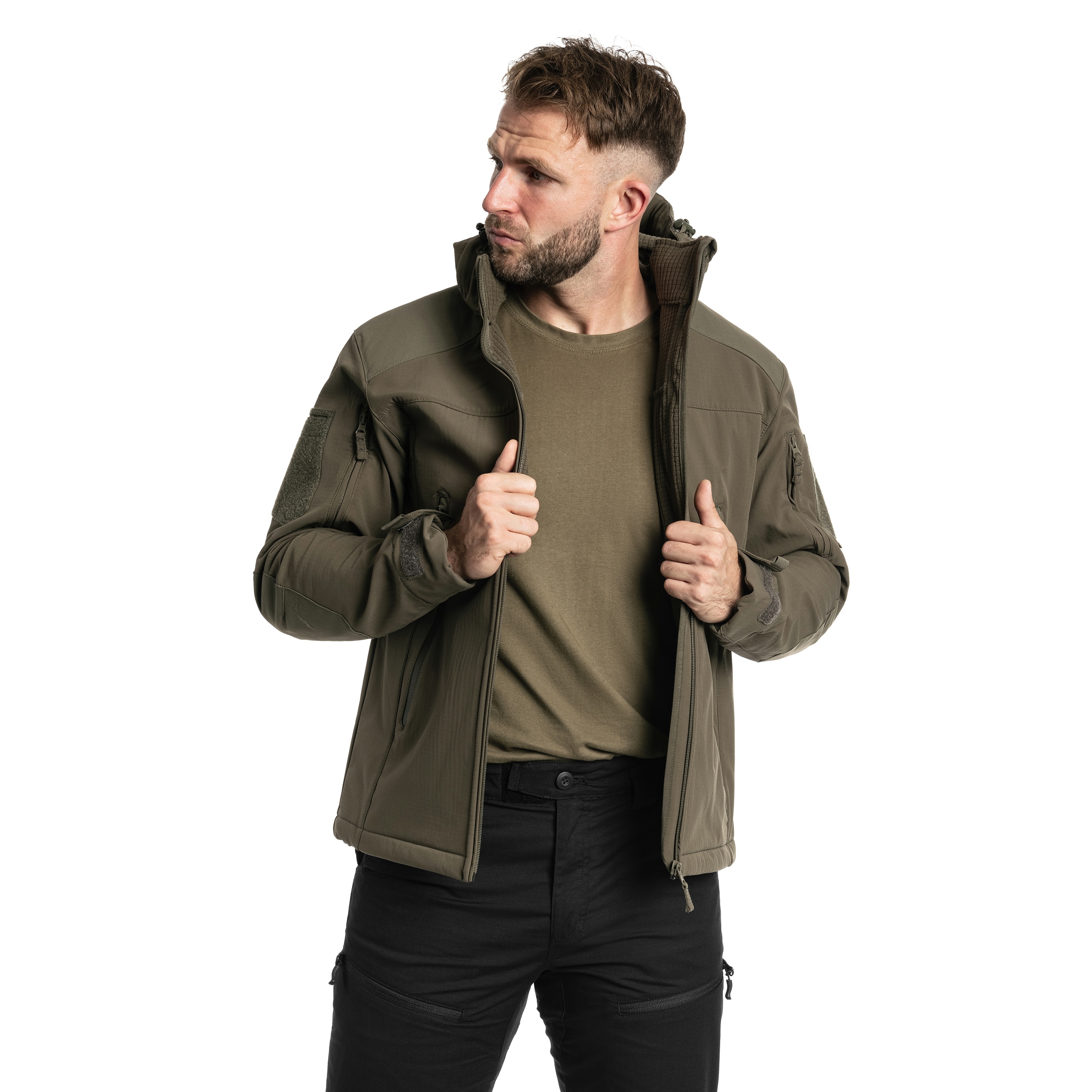 Kurtka A10 Equipment Softshell V2 Fighter - Olive Green