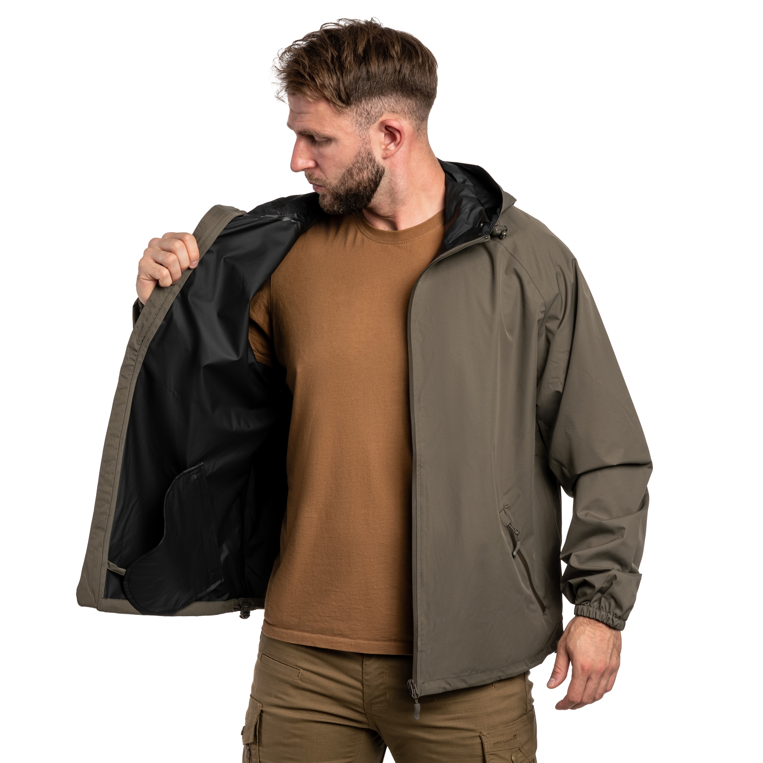 A10 Equipment Lightshell Short Jacket Rain Protect - Olive Green