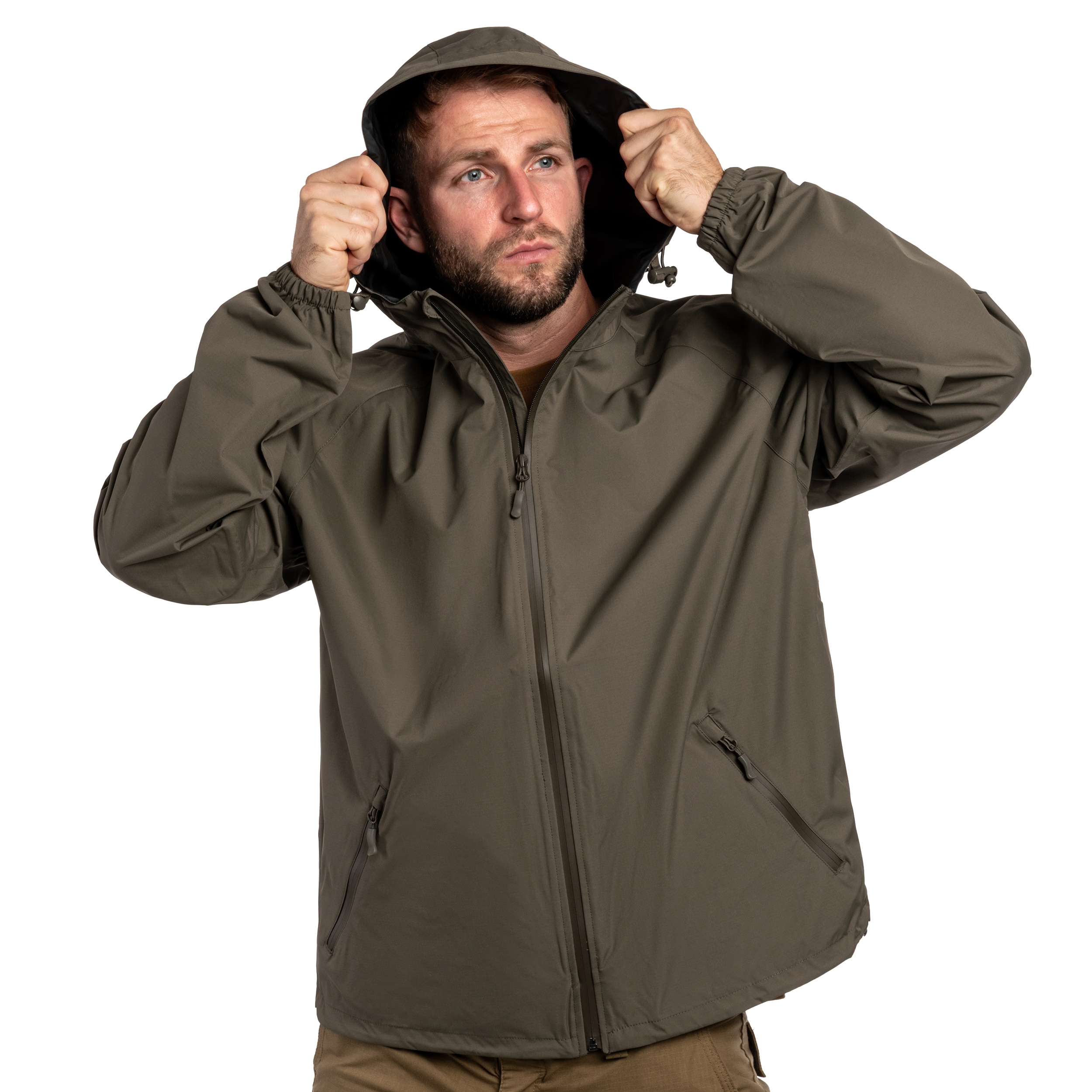 A10 Equipment Lightshell Short Jacket Rain Protect - Olive Green