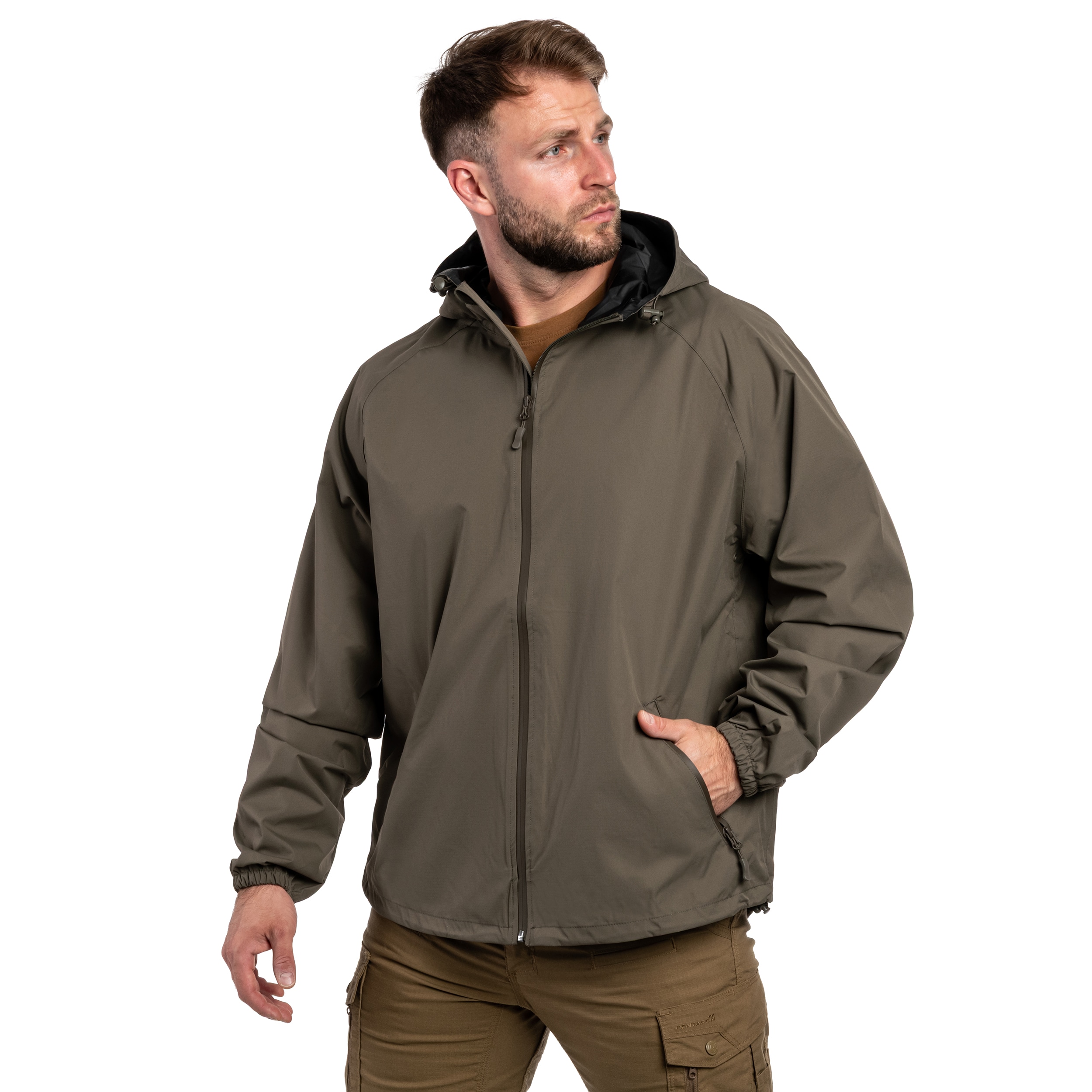 A10 Equipment Lightshell Short Jacket Rain Protect - Olive Green