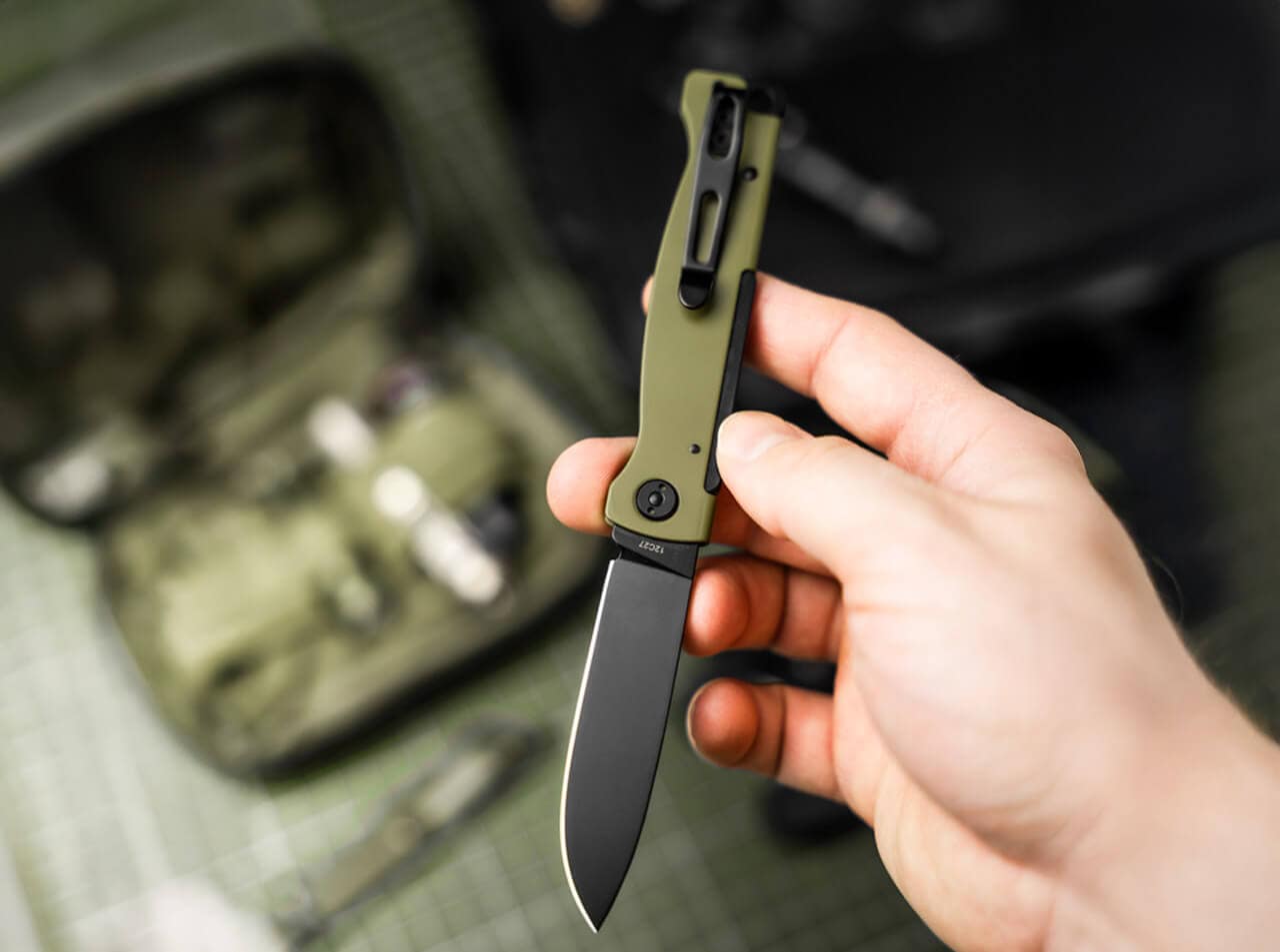 Nóż składany Boker Plus Atlas - OD Green