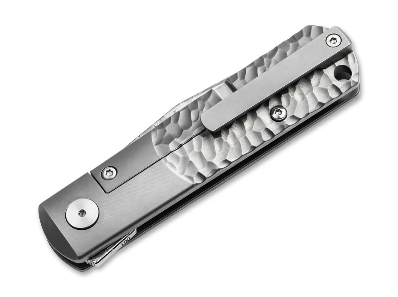 Складаний ніж Boker BRLW Meteorite Damast Platinum Edition - Silver