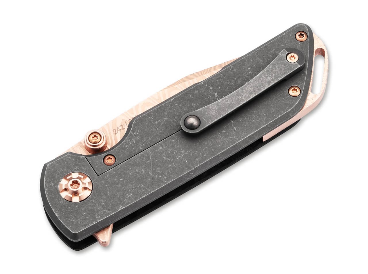 Складаний ніж Boker Solingen M4 Sherman Damast - Rose Gold