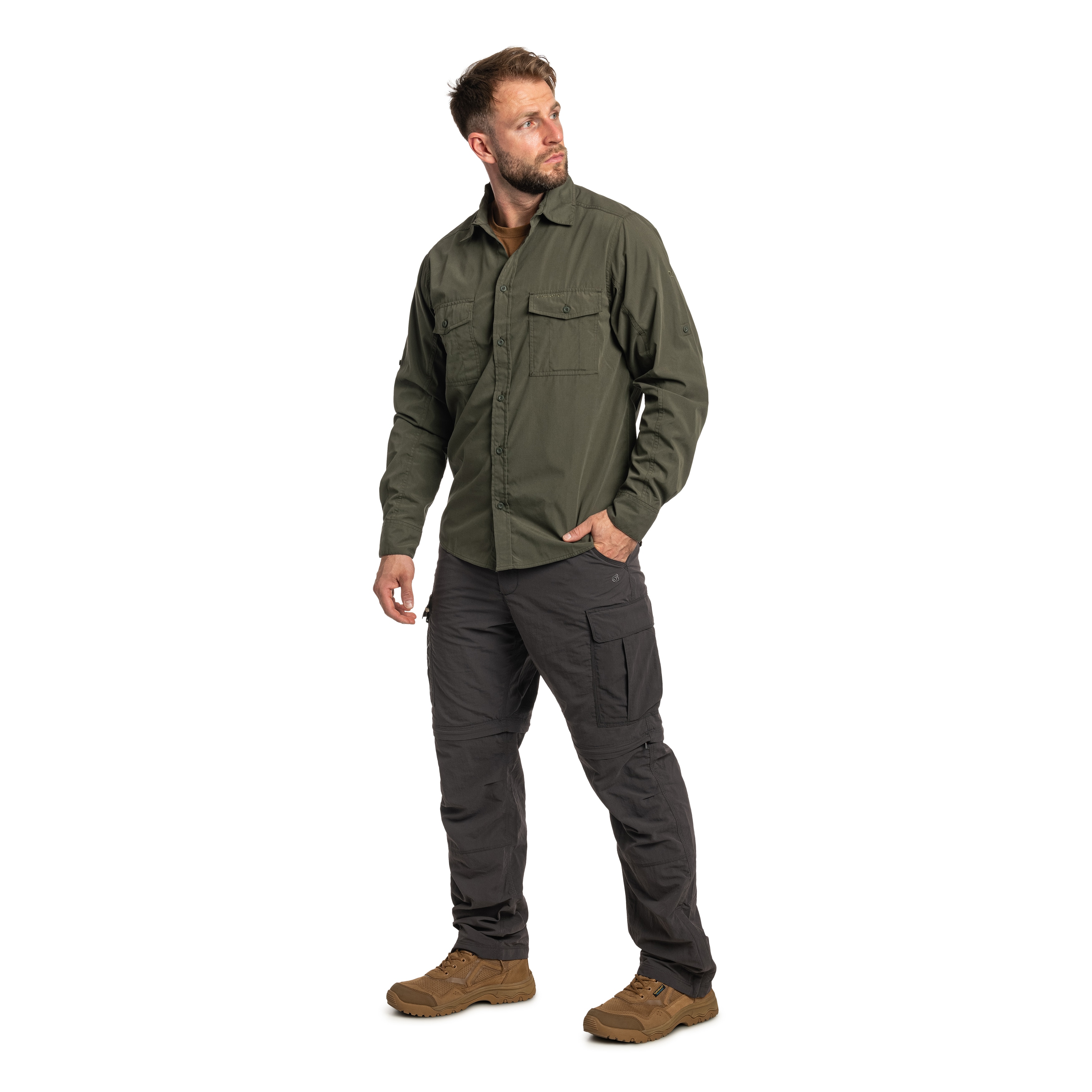 Spodnie Craghoppers NosiLife Convertible Cargo III - Black Pepper