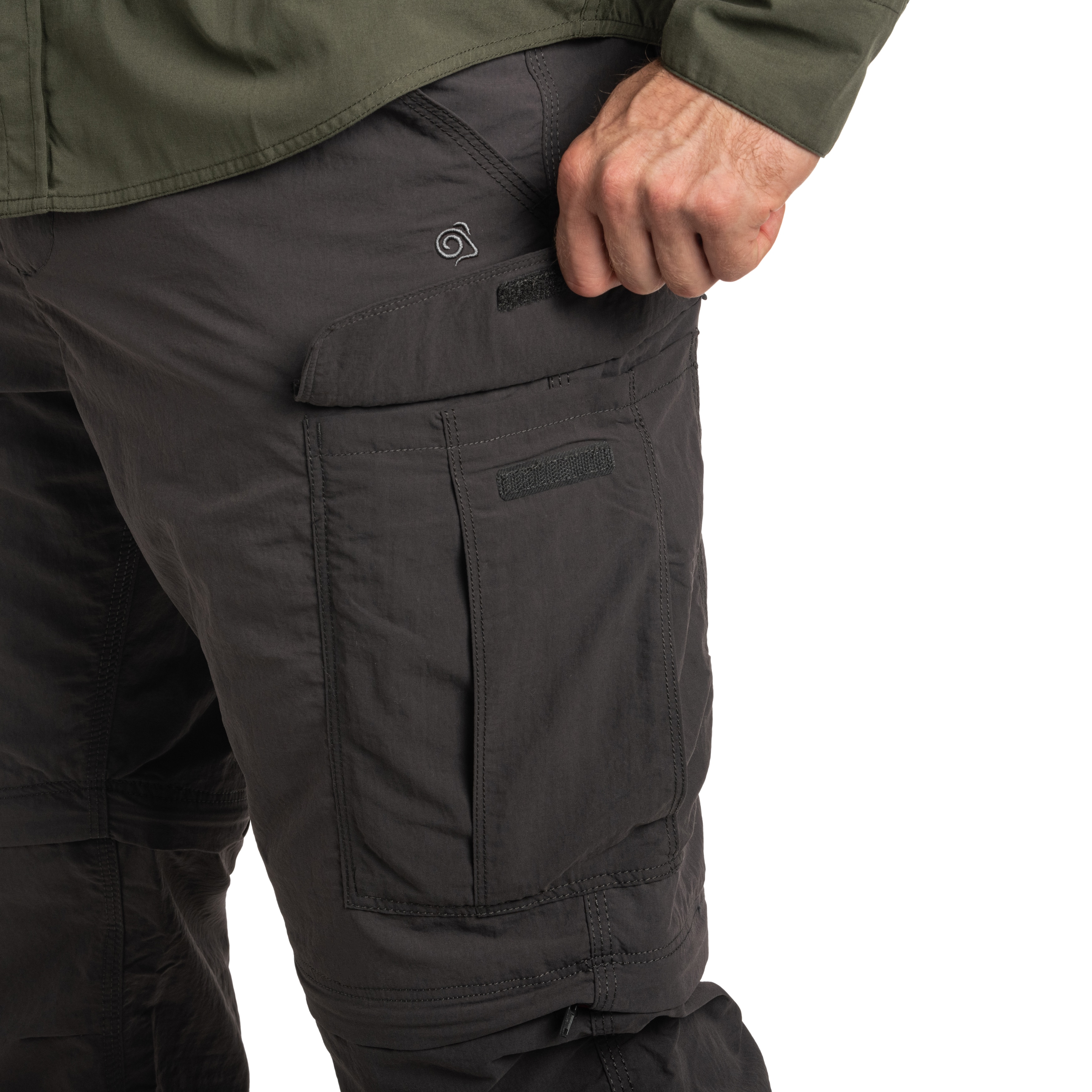 Spodnie Craghoppers NosiLife Convertible Cargo III - Black Pepper