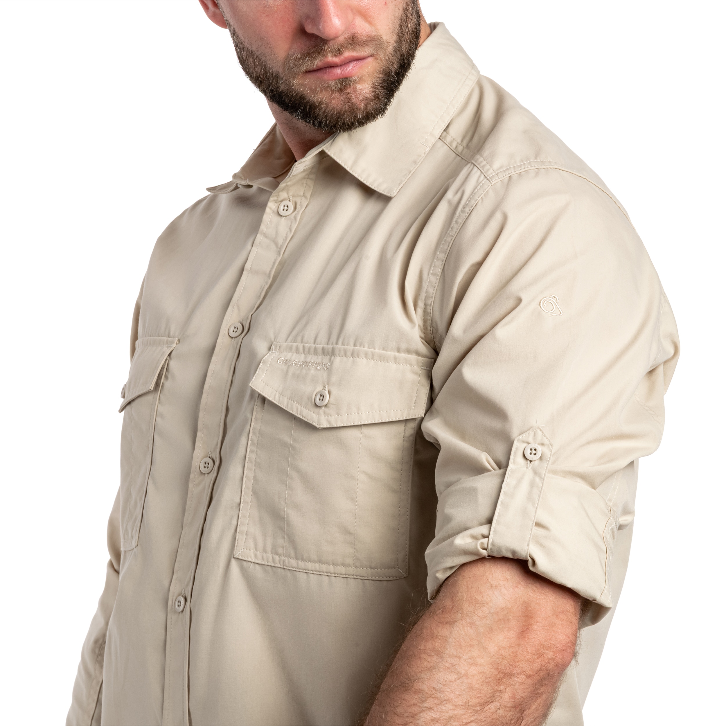 Craghoppers Kiwi II Long Sleeved Shirt - Oatmeal