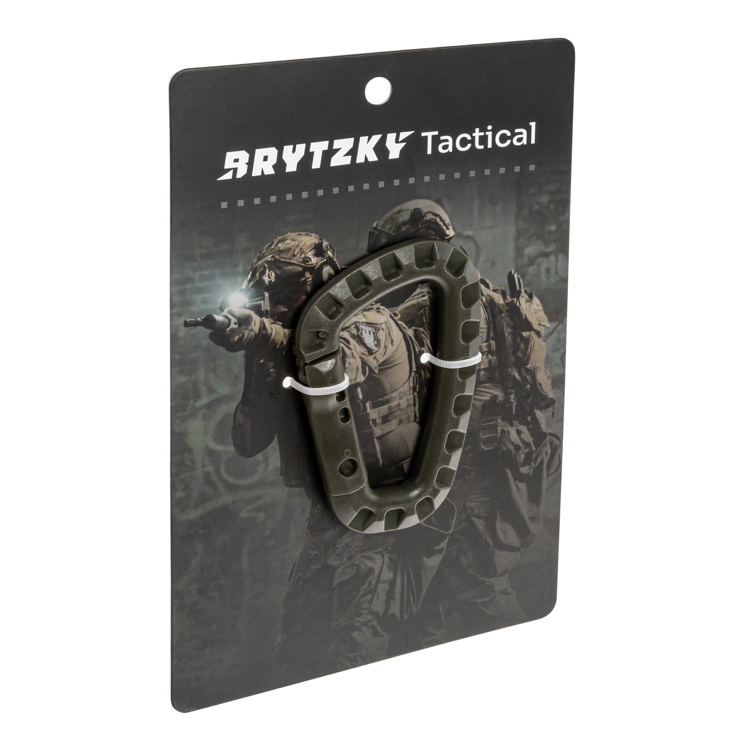 Karabińczyk Brytzky Tactical GripLock 2 Olive - 3 szt.