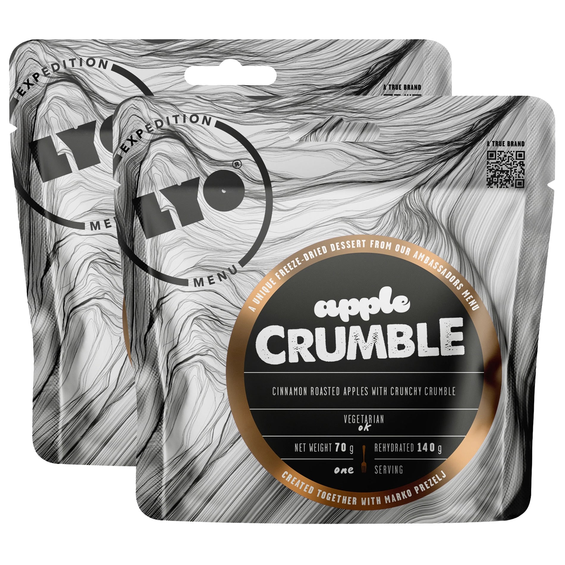 Żywność liofilizowana LYOFOOD Kruszonka z jabłkiem 70 g/358 kcal - 2szt.