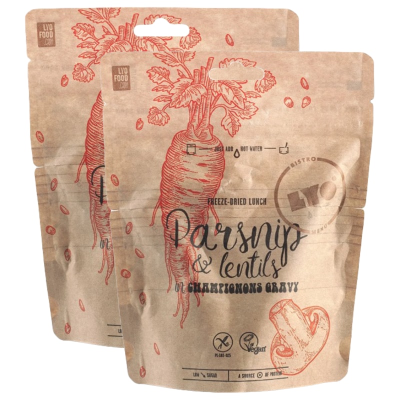 Żywność liofilizowana LYOFOOD Eko Pasternak i soczewica w sosie pieczarkowym 70 g/314 kcal - 2 szt.