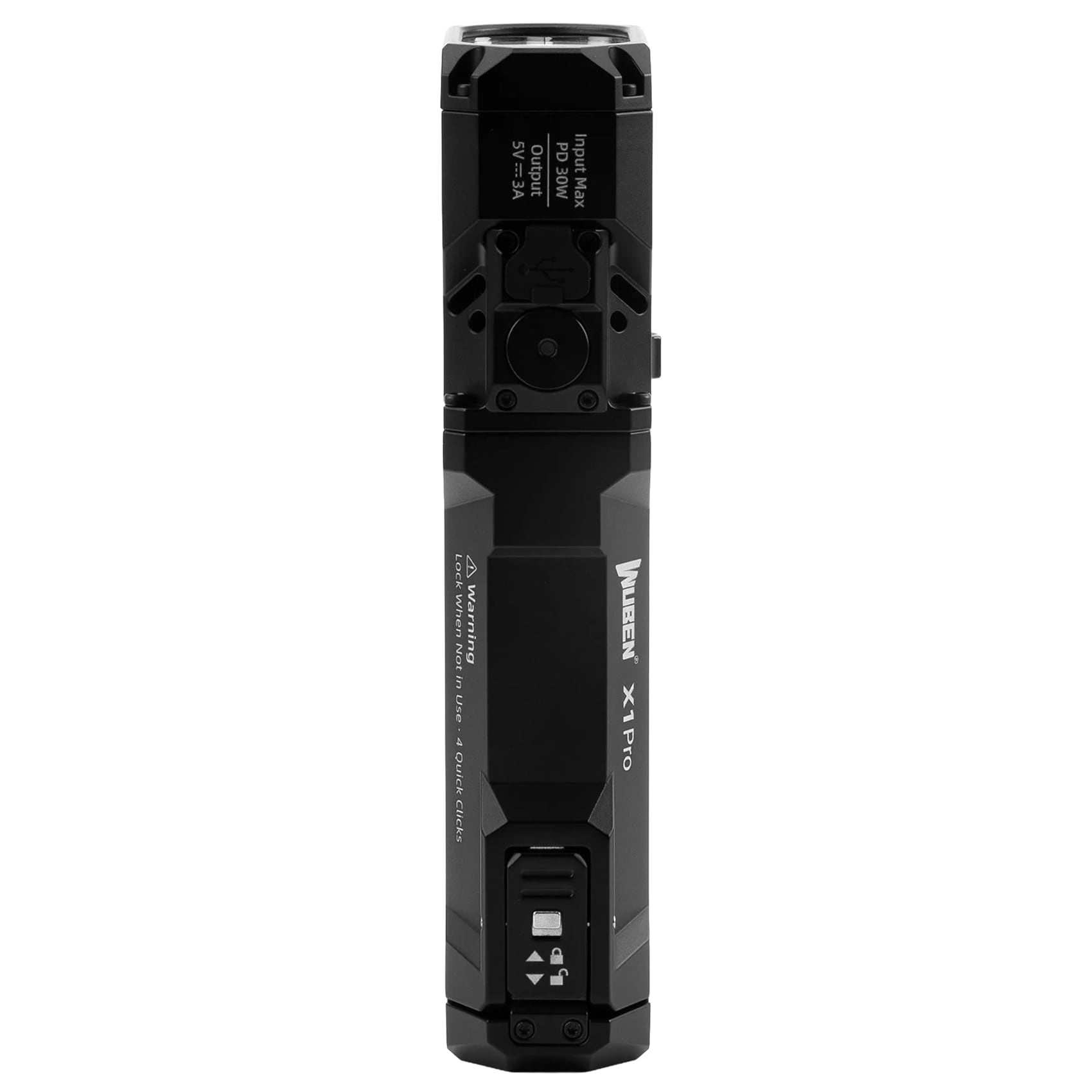 Wuben X1 Pro Flashlight with Power Bank Function 12300 Lumens - Black