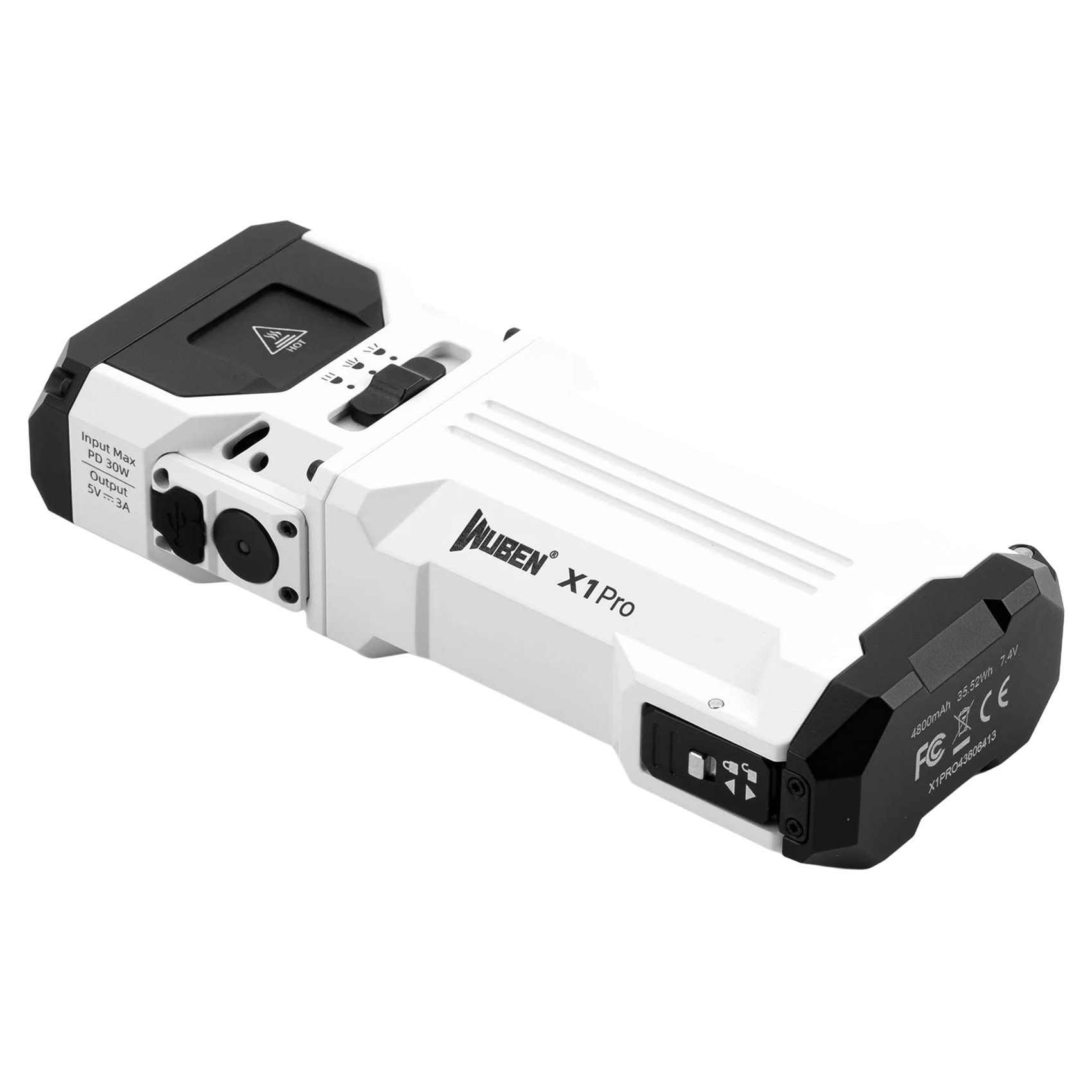 Latarka Wuben X1 Pro White z funkcją powerbanku - 12300 lumenów