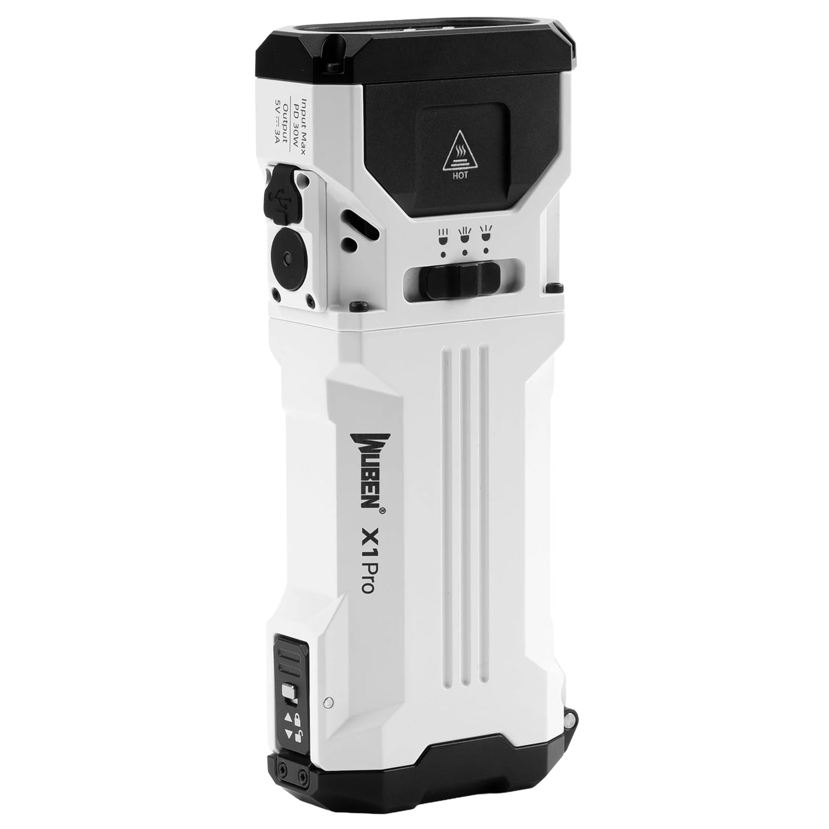 Latarka Wuben X1 Pro White z funkcją powerbanku - 12300 lumenów