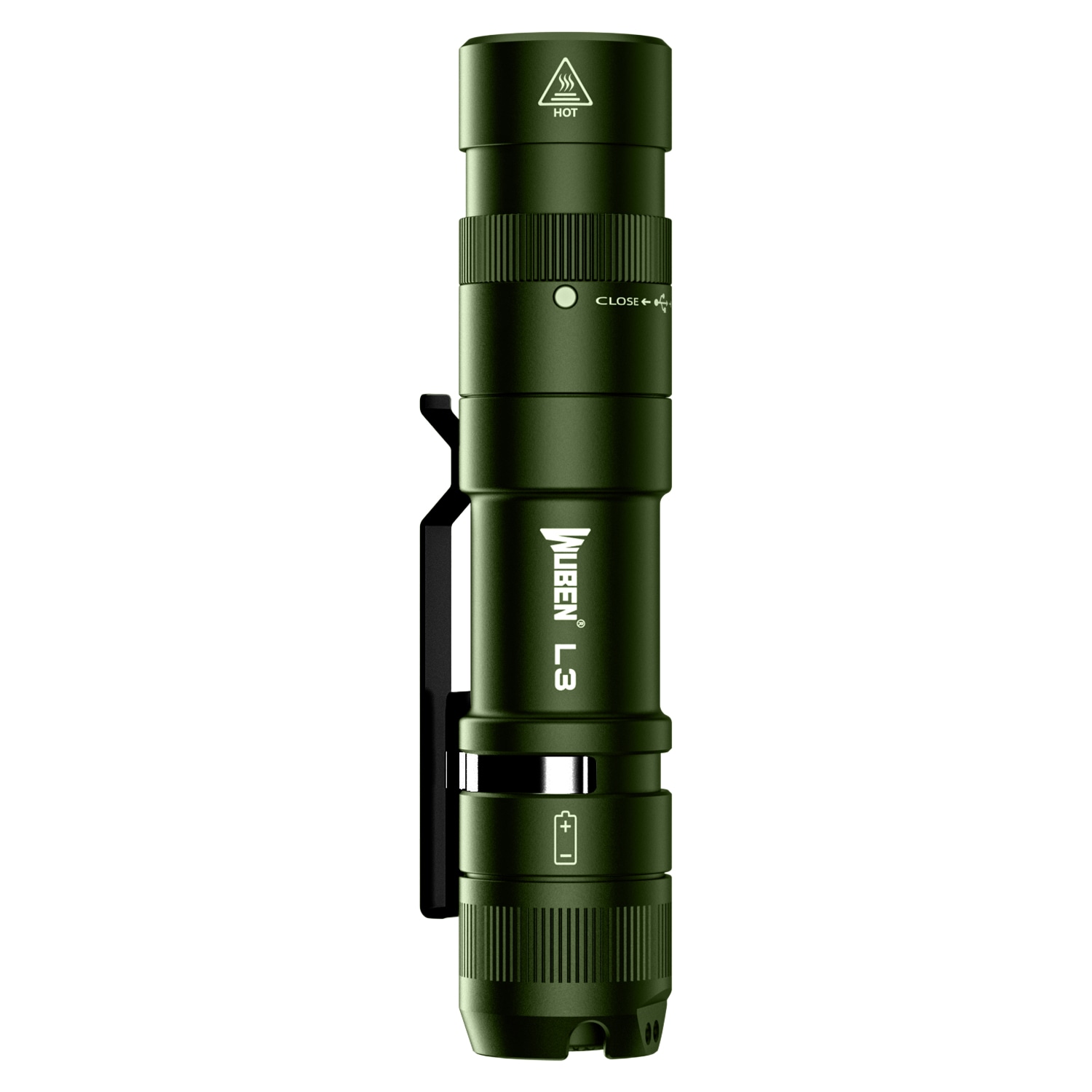 Latarka Wuben L3 Black z funkcją powerbanku Army Green - 3000 lumenów