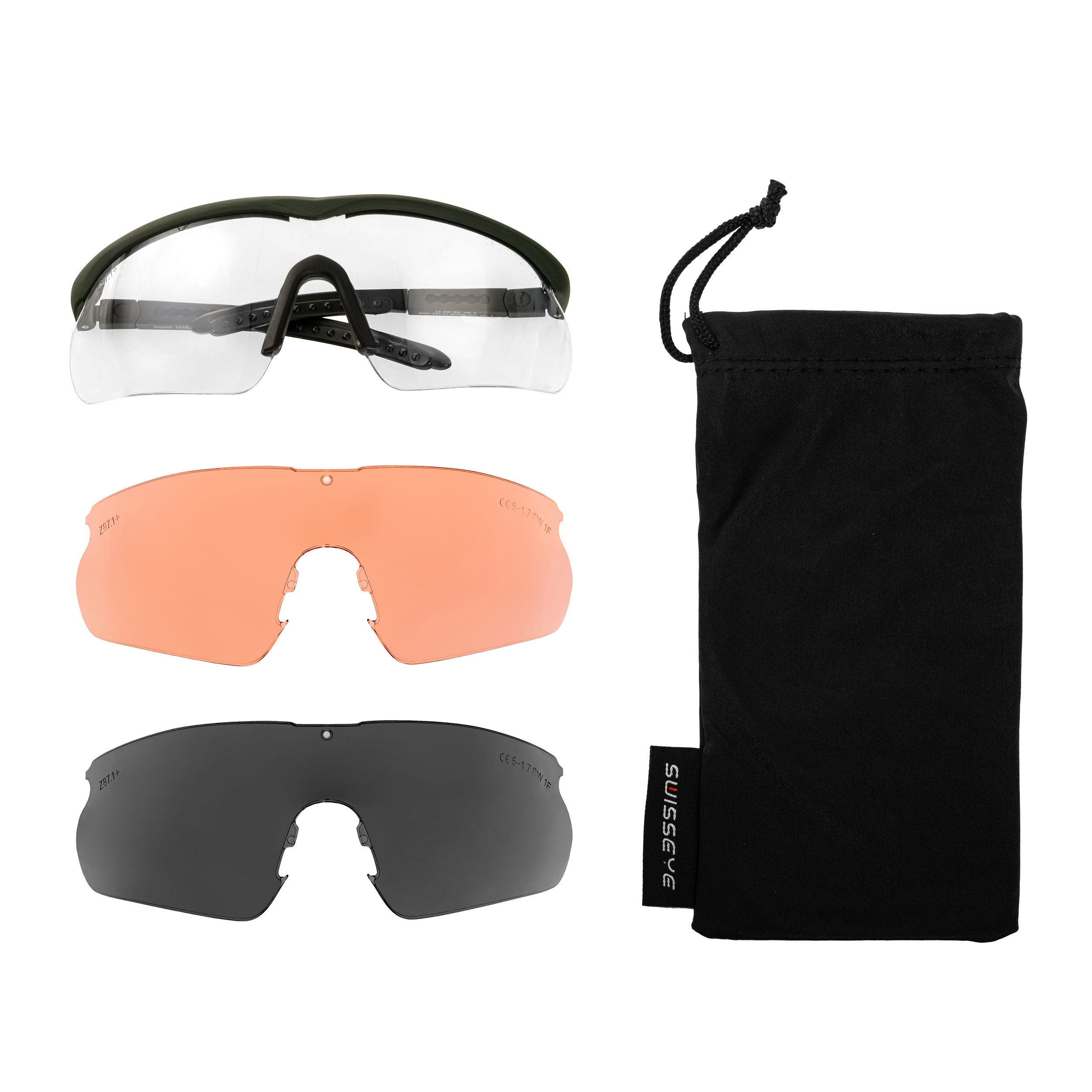 Okulary taktyczne Swiss Eye Raptor Small - Olive