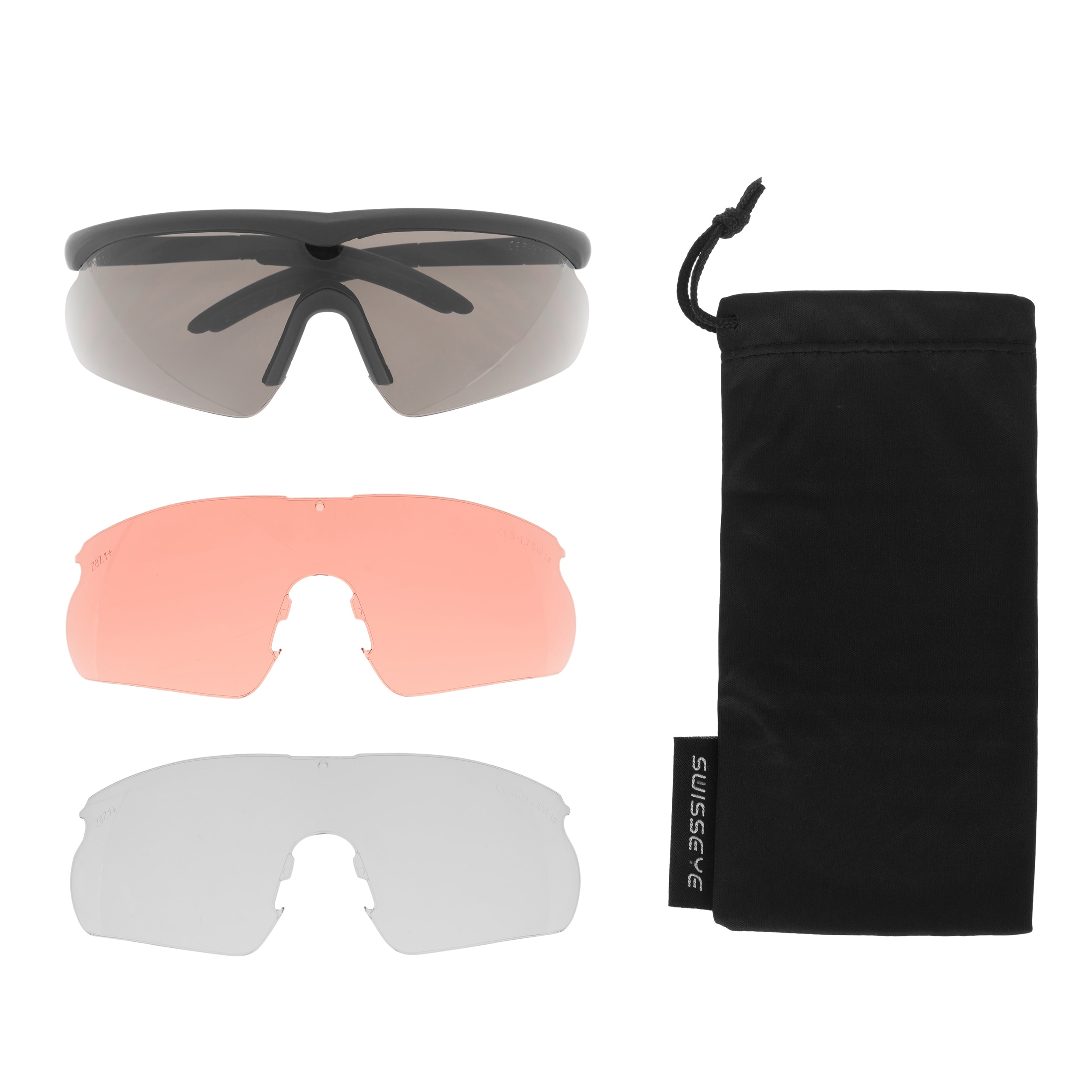 Okulary taktyczne Swiss Eye Raptor Small - Black