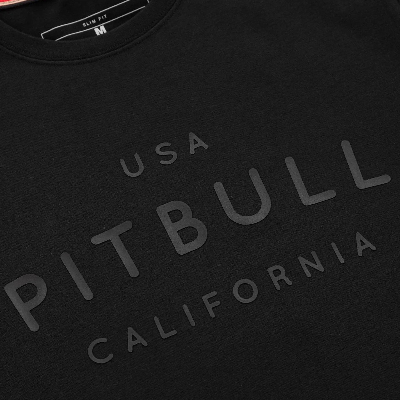 Koszulka T-shirt Pitbull Slim Fit USA Cal - Black