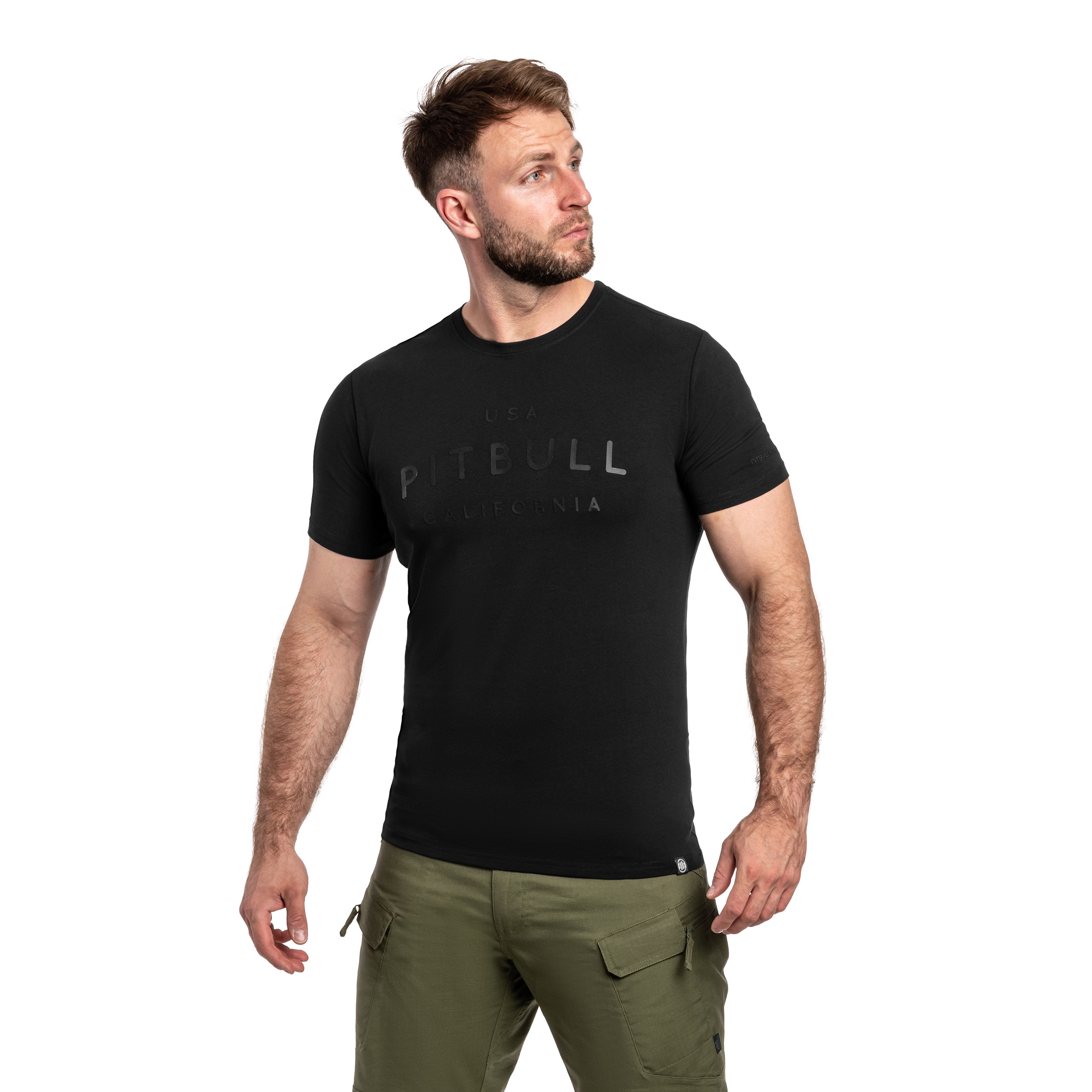 Pitbull Slim Fit USA Cal T-shirt - Black
