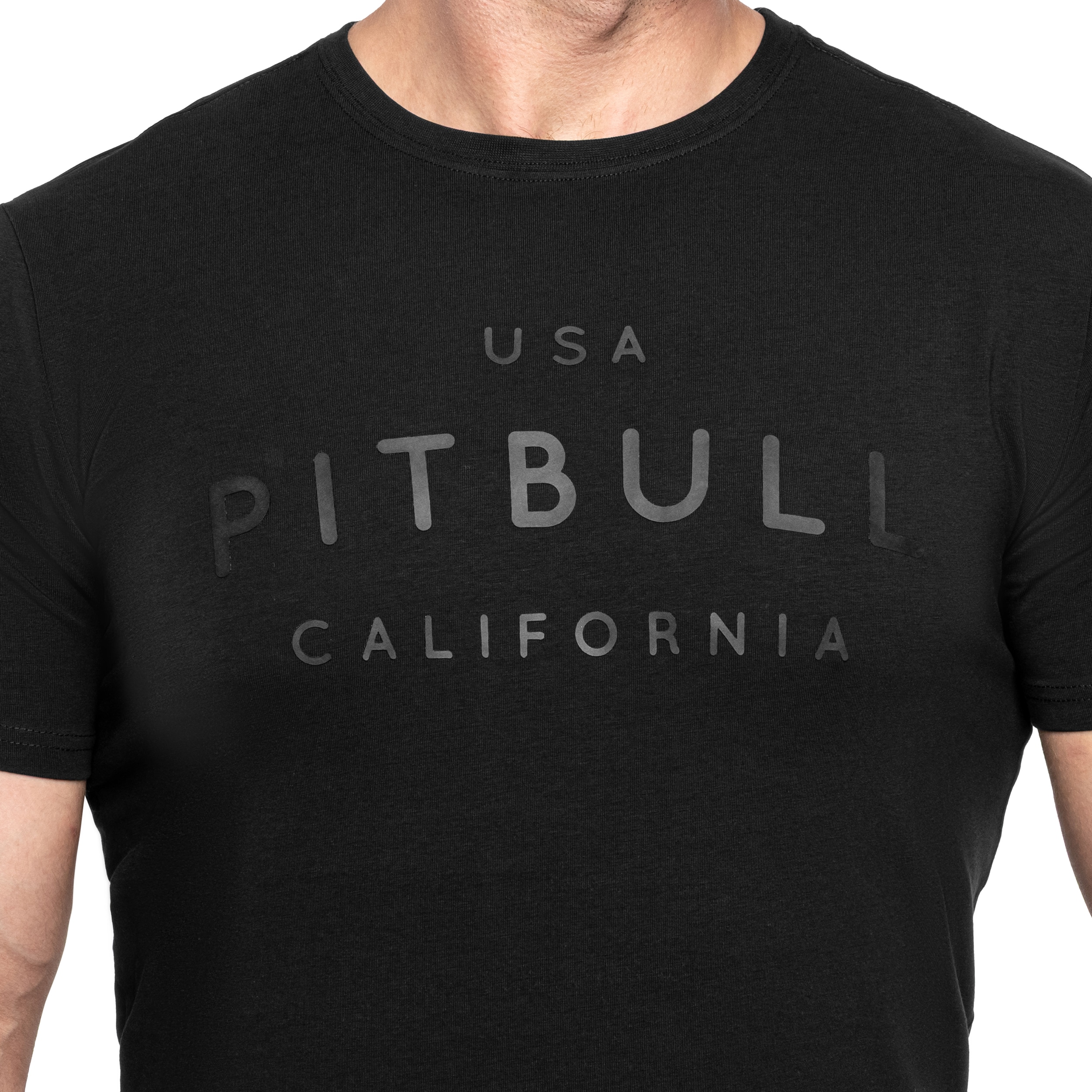 Pitbull Slim Fit USA Cal T-shirt - Black