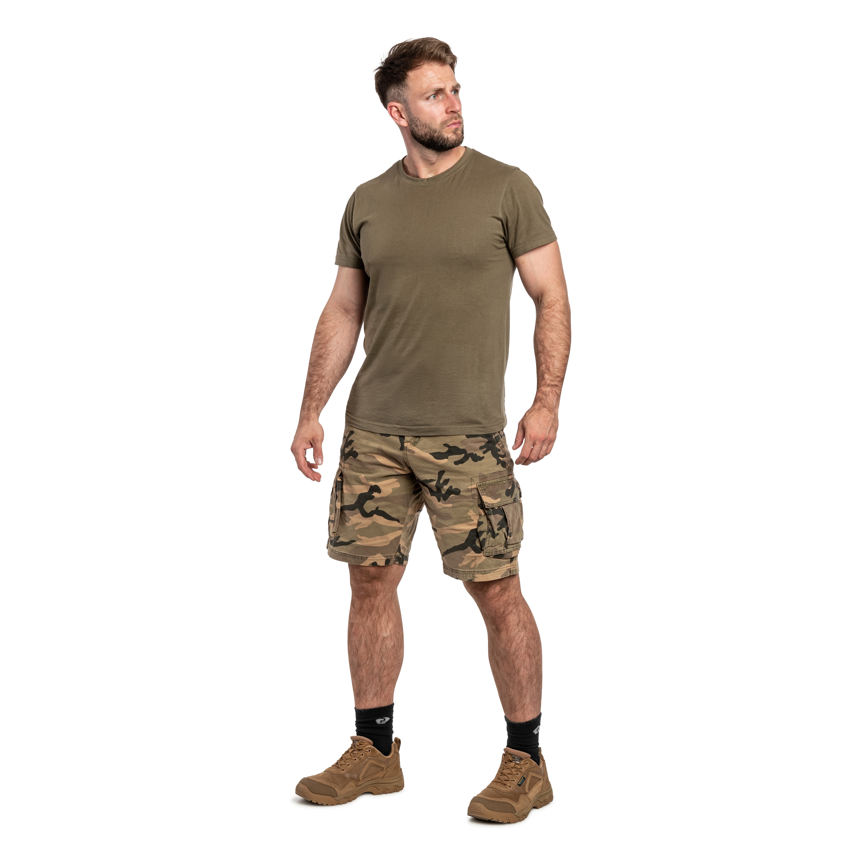 Pitbull Jackal Shorts - Woodland Camo