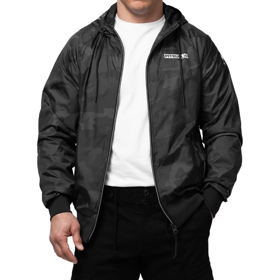Kurtka Pitbull Athletic Logo II Hooded - Black Camo