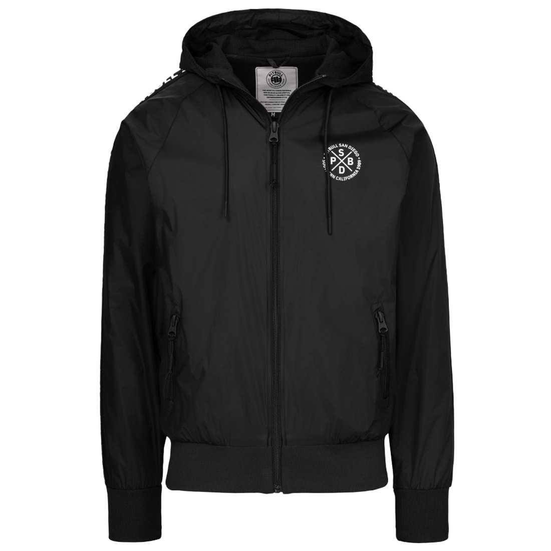 Kurtka Pitbull Athletic Tape Hooded - Black