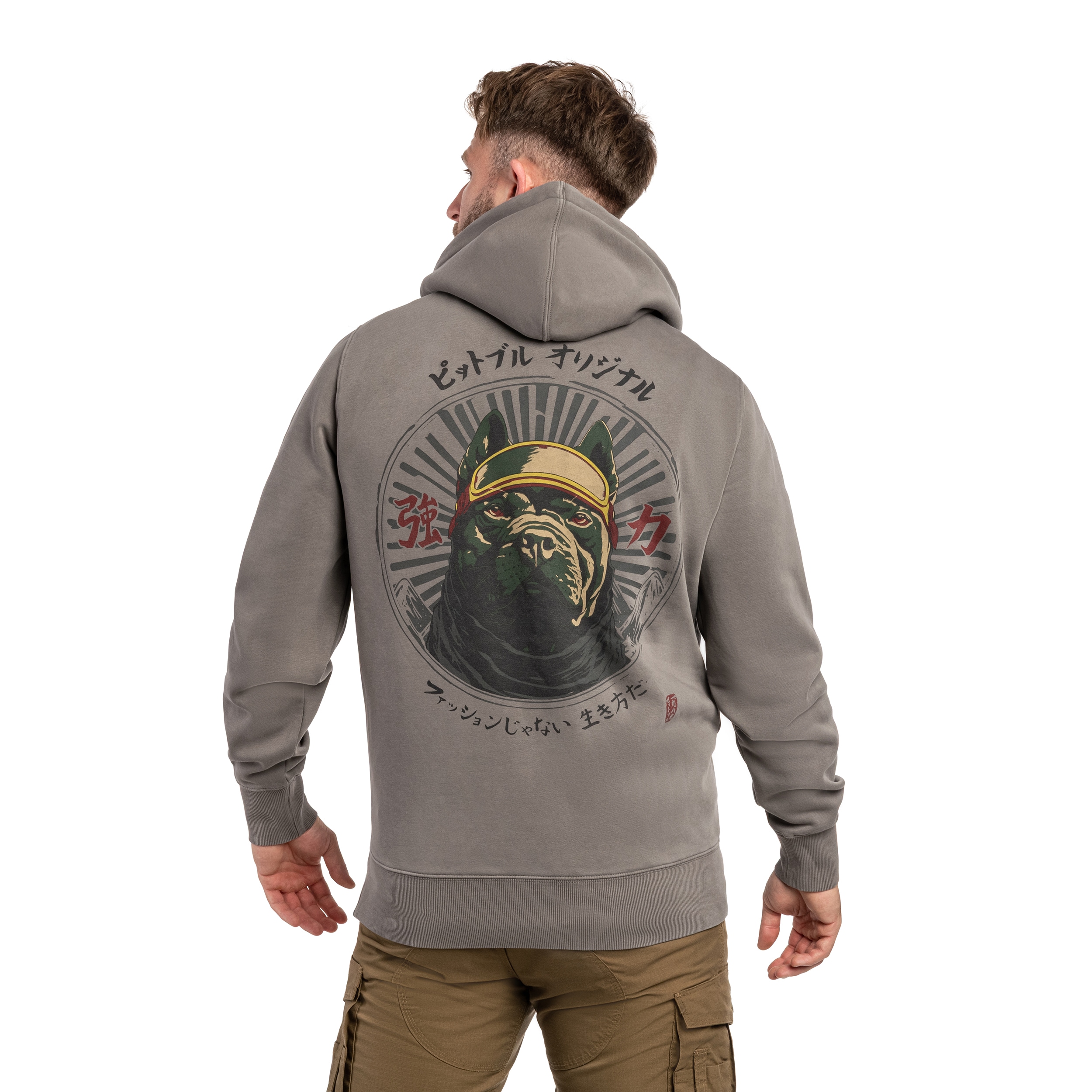 Pitbull Washed MT Fuji Hooded Sweatshirt - Grey