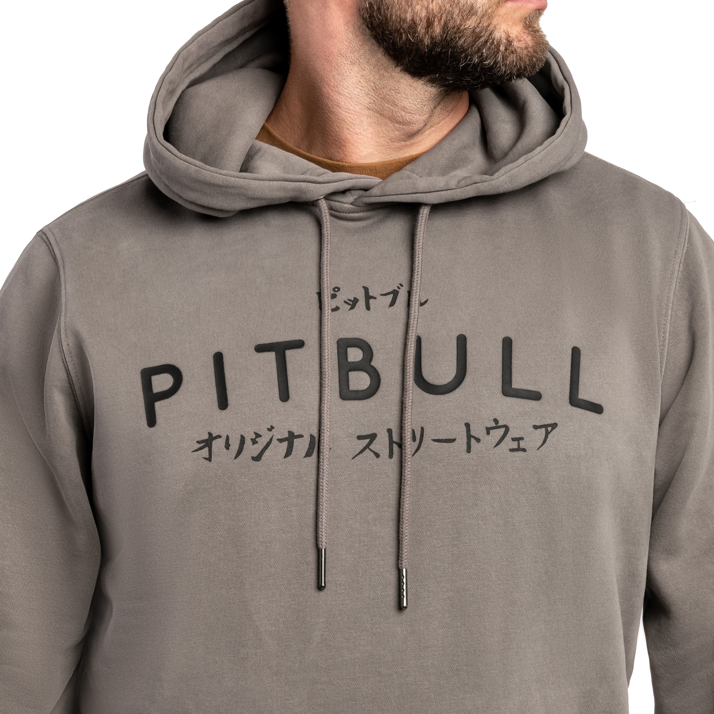Pitbull Washed MT Fuji Hooded Sweatshirt - Grey