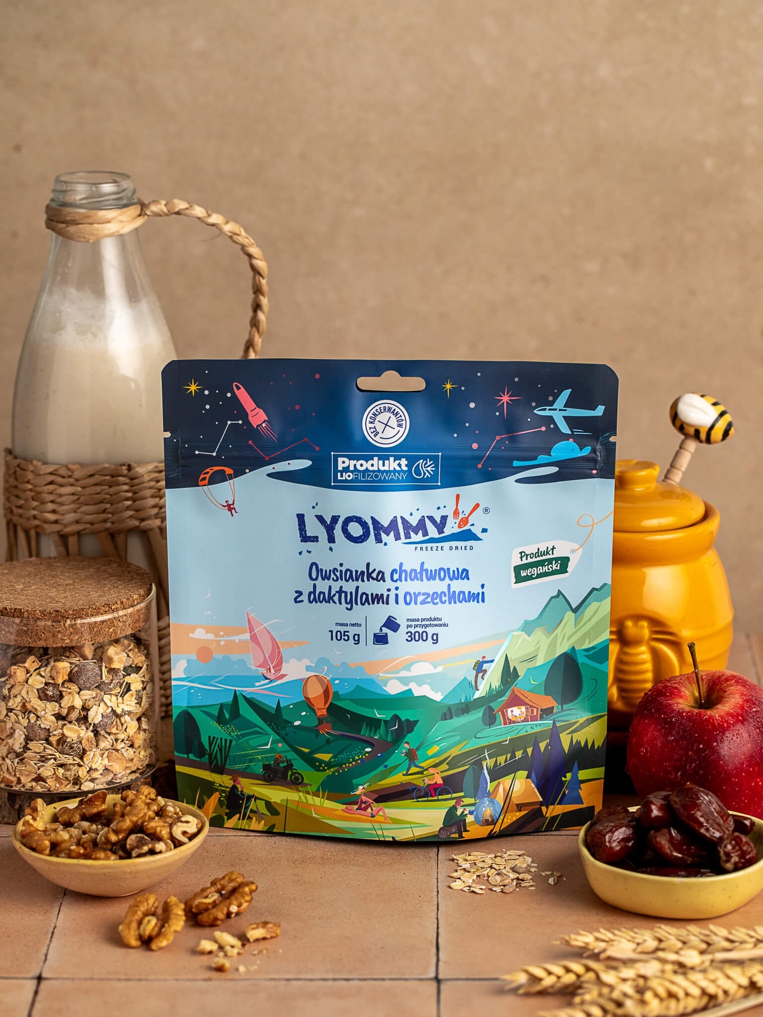 Żywność liofilizowana Lyommy Owsianka chałwowa z daktylami i orzechami 105 g/471 kcal