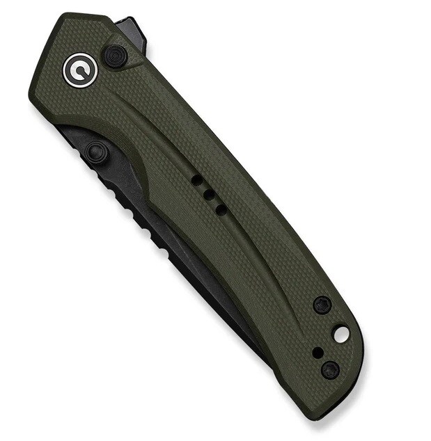 Складаний ніж Civivi Tarask Black Stonewashed Nitro-V G10 - OD Green