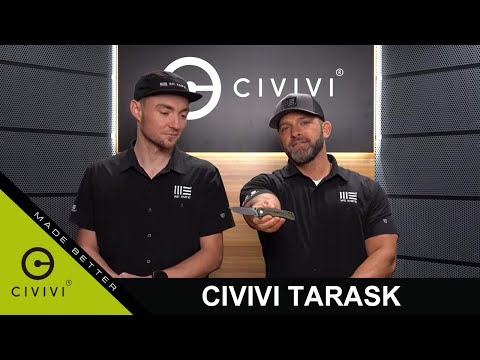 Складаний ніж Civivi Tarask Gray Stonewashed Nitro-V G10 - Black