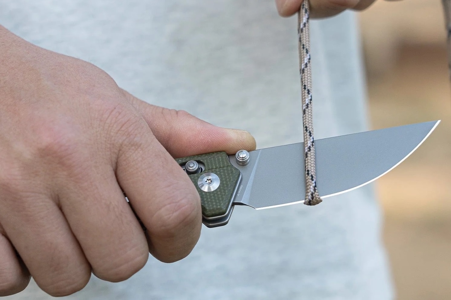 Nóż składany Civivi Noctis Stonewashed Nitro-V Micarta - Olive