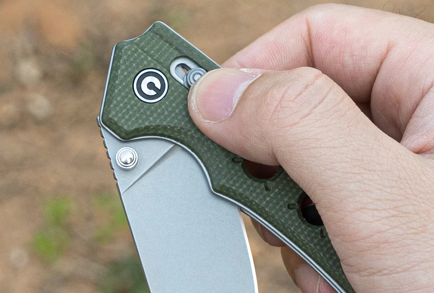 Nóż składany Civivi Noctis Stonewashed Nitro-V Micarta - Olive