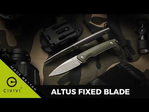 Ніж Civivi Altus Fixed Blade Gray Stonewashed 14C28N G10 - Gray