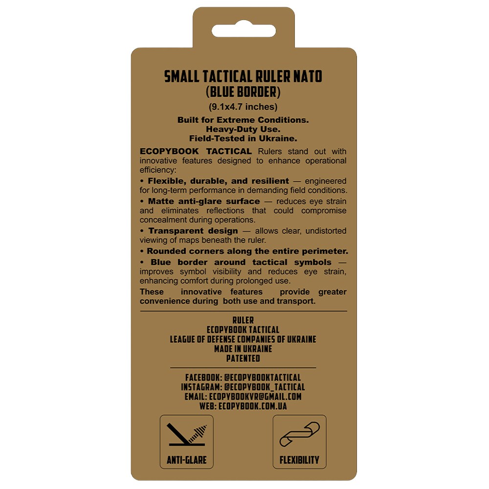 Linijka M-Tac Small Tactical Ruler NATO - Blue