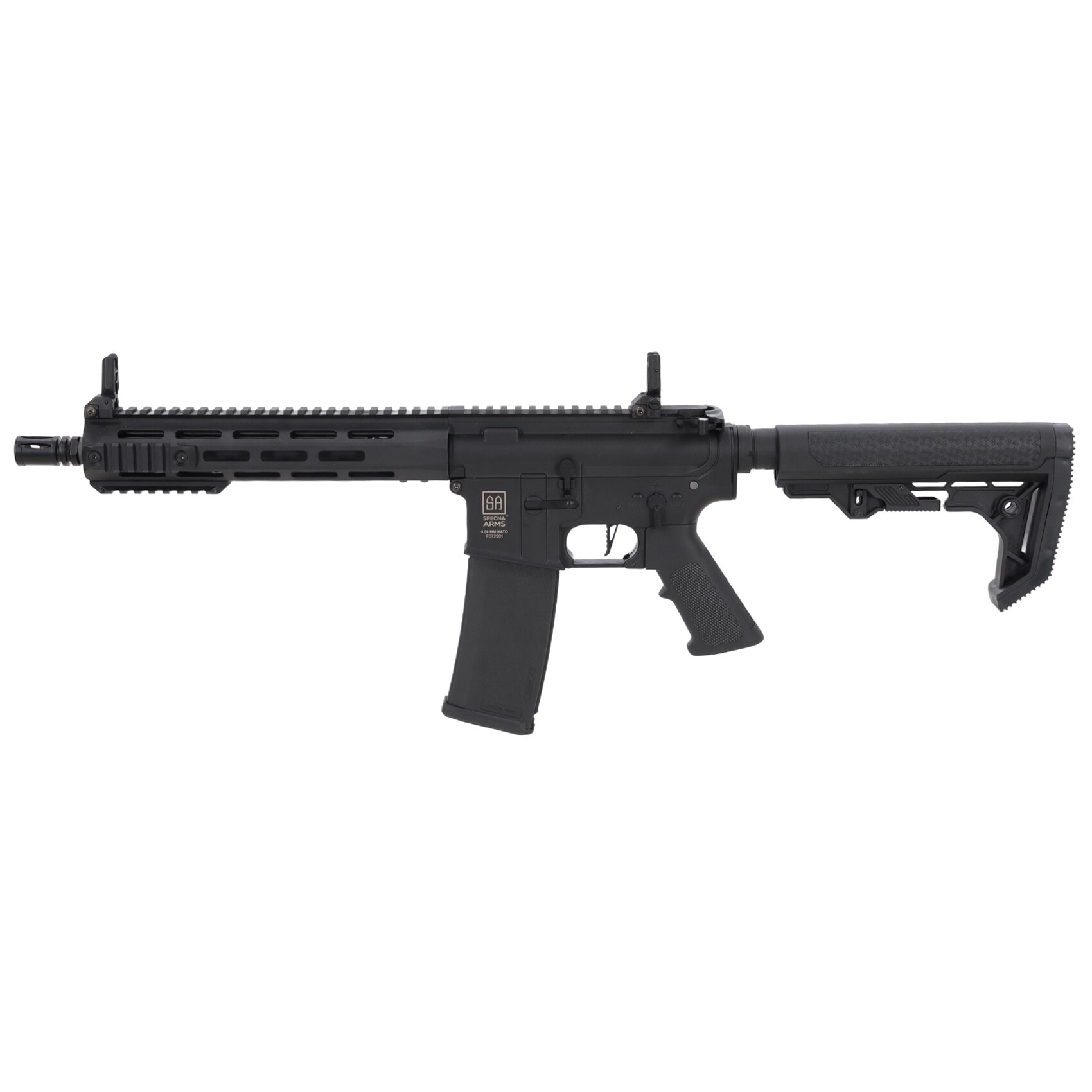 Karabinek szturmowy AEG Specna Arms SA-F03 FLEX Light Ops Stock HAL ETU Gen.2 Black + kolimator + akumulator + ładowarka - zestaw