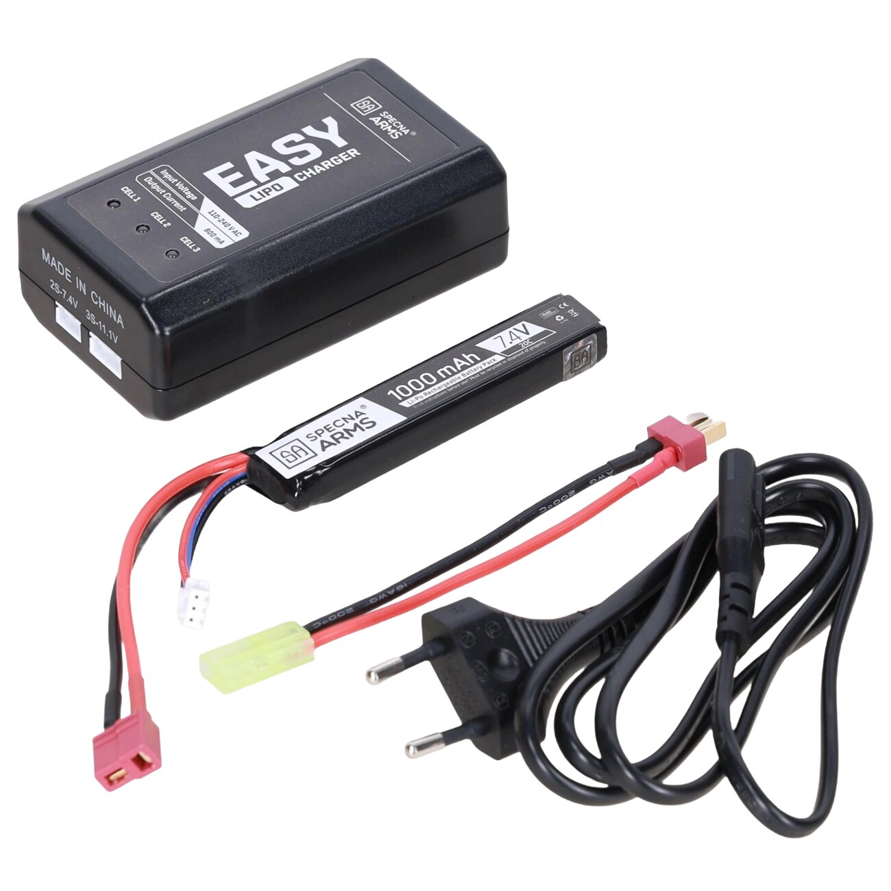 Karabinek szturmowy AEG Specna Arms SA-F03 FLEX Light Ops Stock HAL ETU Gen.2 Black + kolimator + akumulator + ładowarka - zestaw