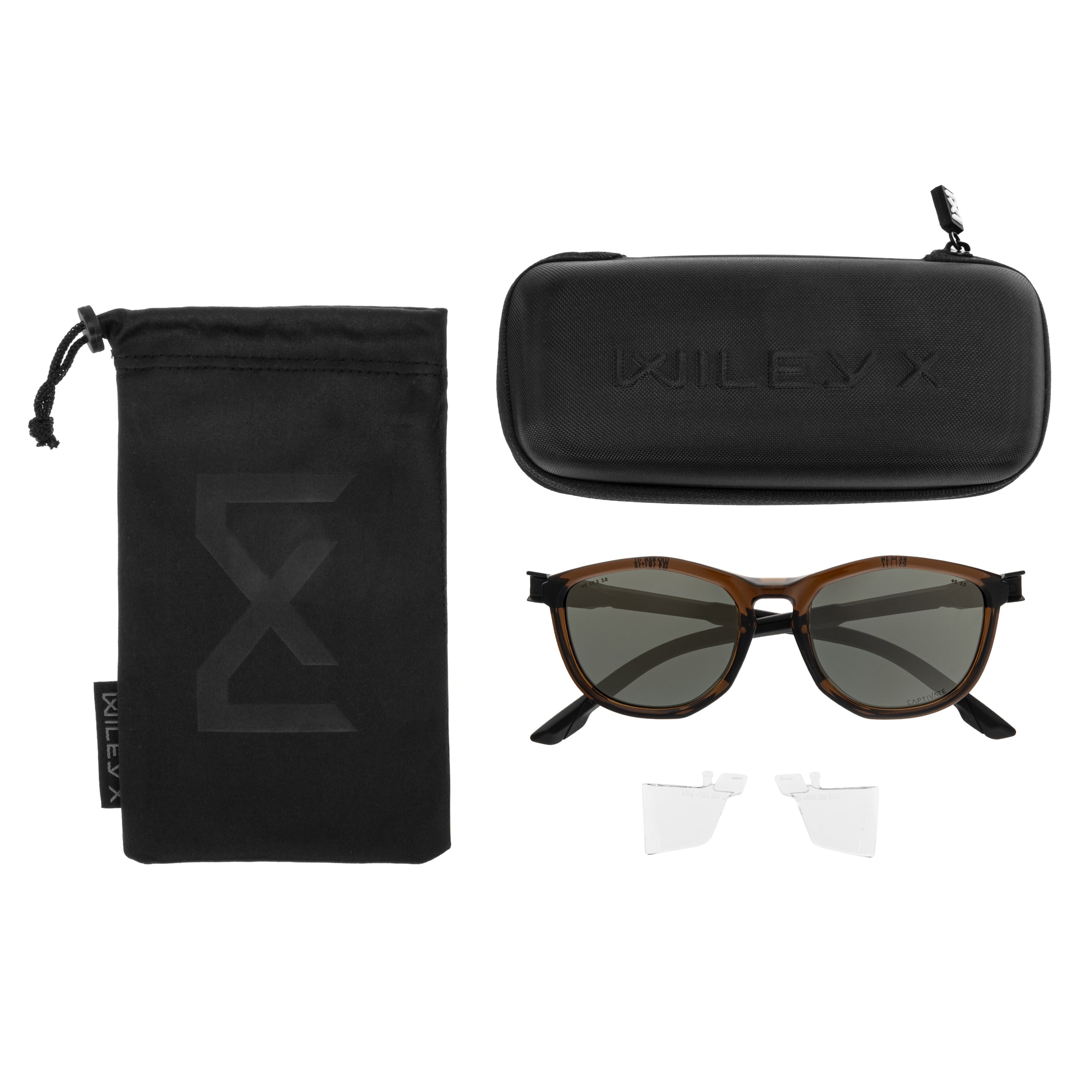 Wiley X Bravo Glasses - Captive Polarized Tungsten/Crystal Tan