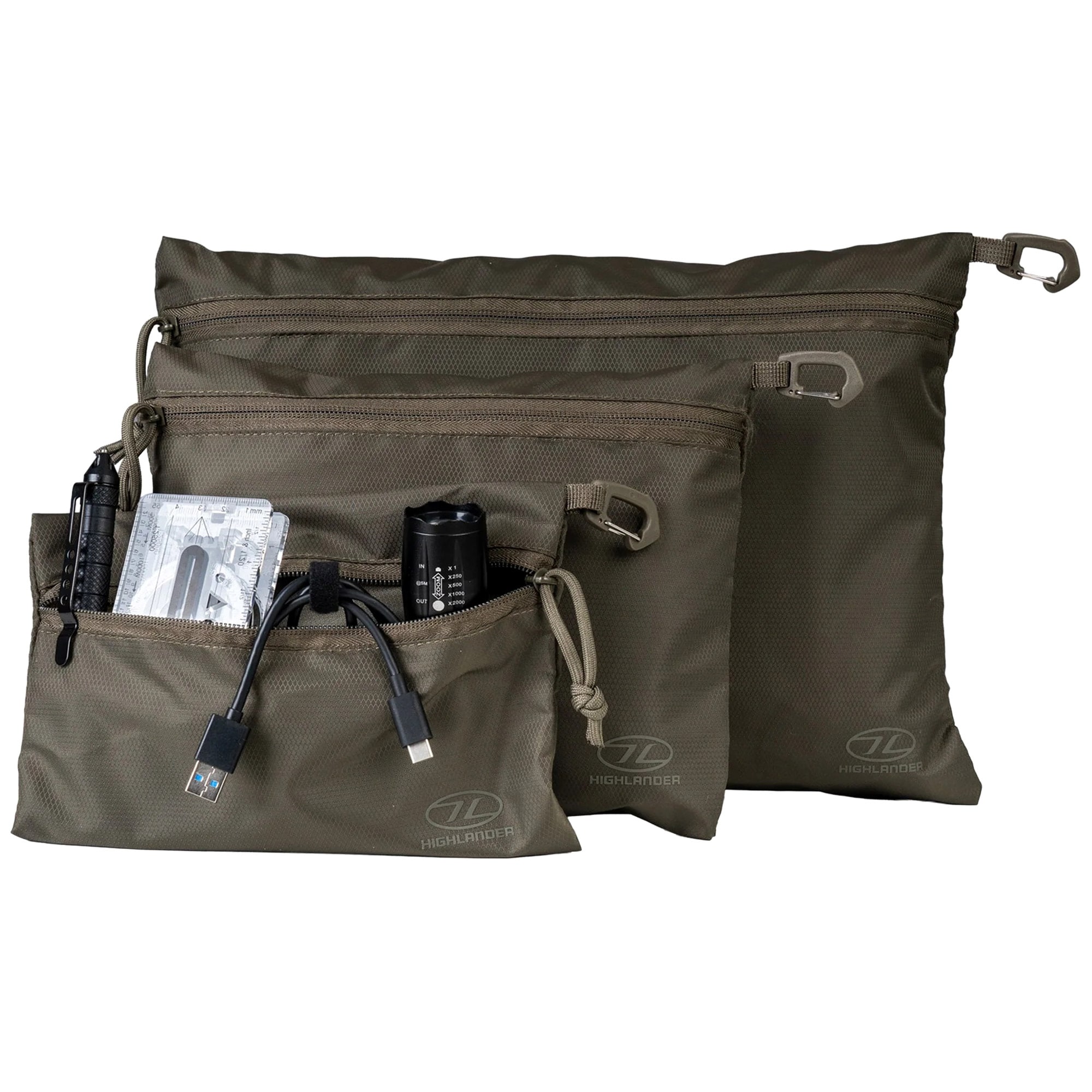 Organizer Highlander Forces Neat Freak Bag Set Ranger Green - 3 szt.
