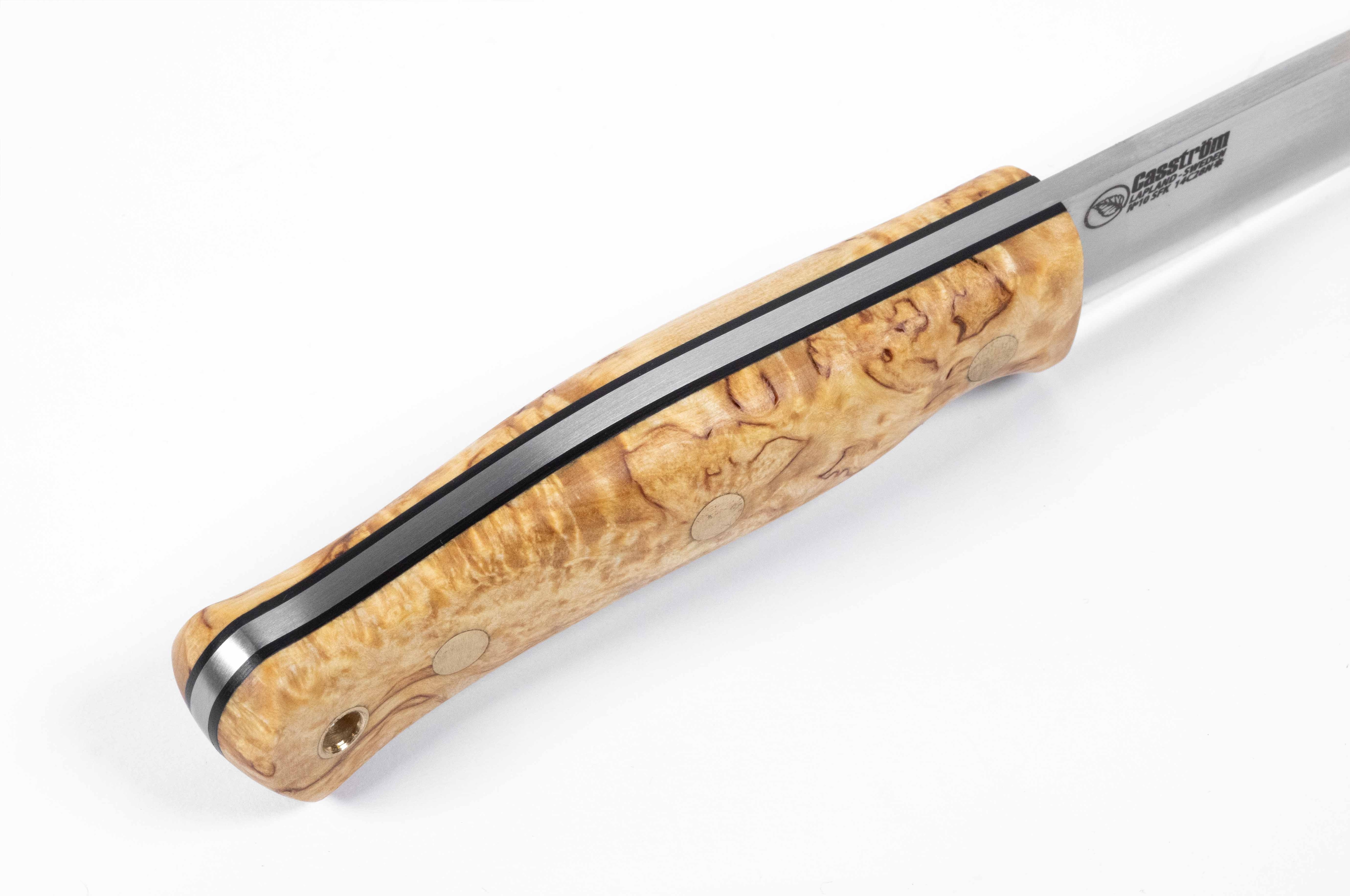 Nóż Casstrom No.10 SFK Curly Birch Sleipner Leather