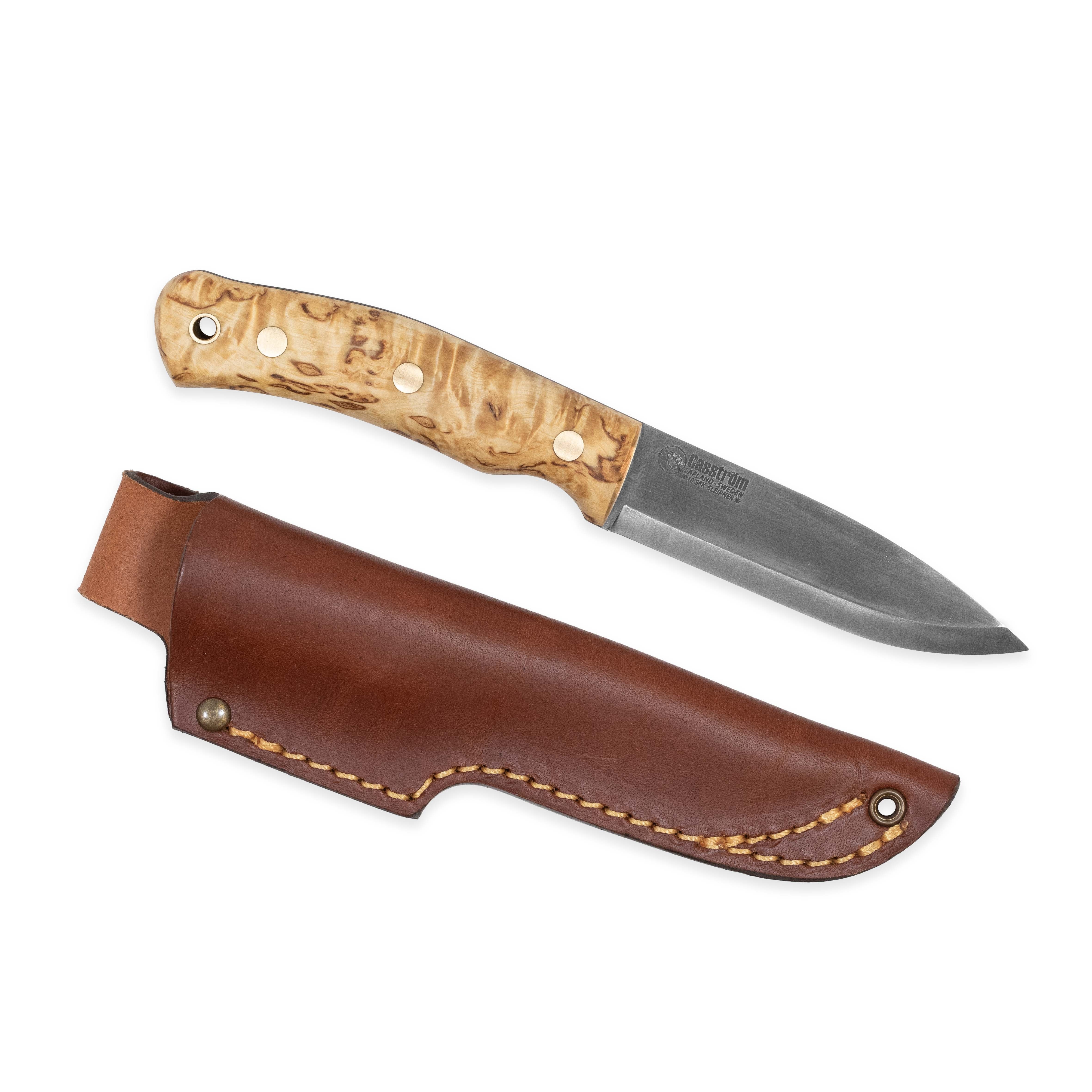 Nóż Casstrom No.10 SFK Curly Birch Sleipner Leather