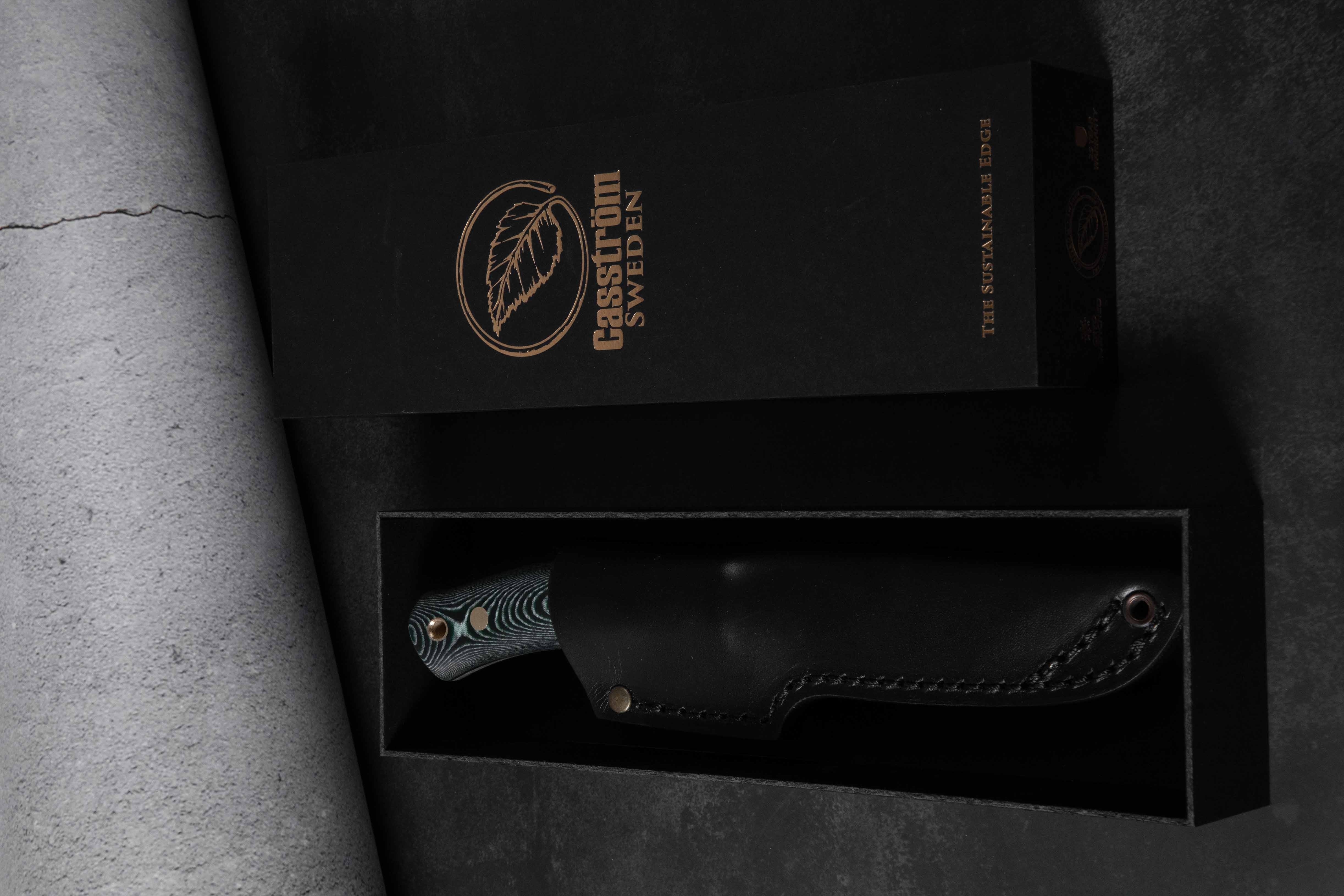 Nóż Casstrom No.10 SFK Green Micarta Sleipner Leather