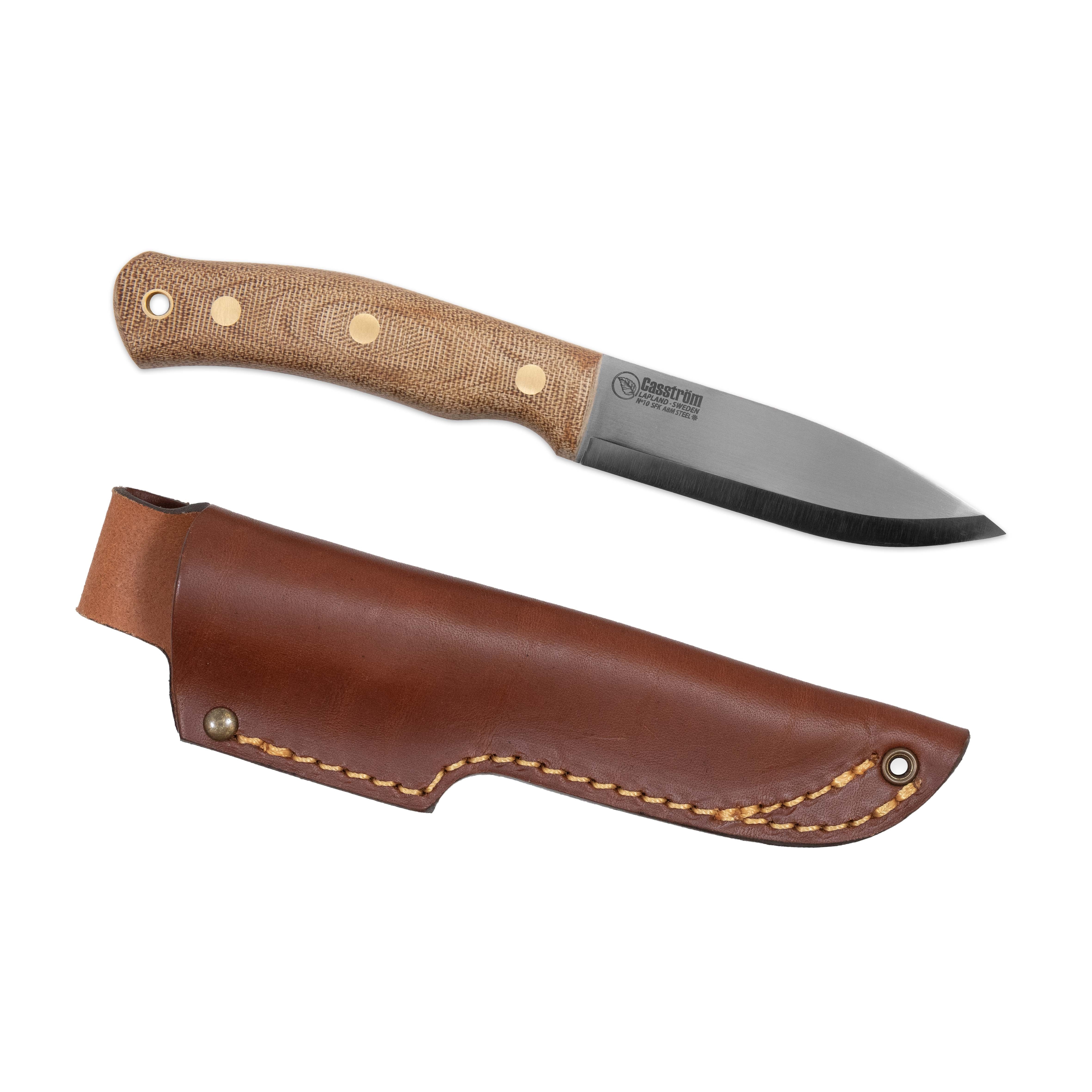 Nóż Casstrom No.10 SFK Canvas Micarta A8 Mod Leather