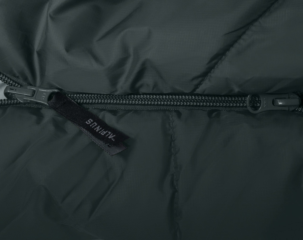 Śpiwór Alpinus Wide & Long Fiber Pro 1100 Sosnowa Zieleń - lewy