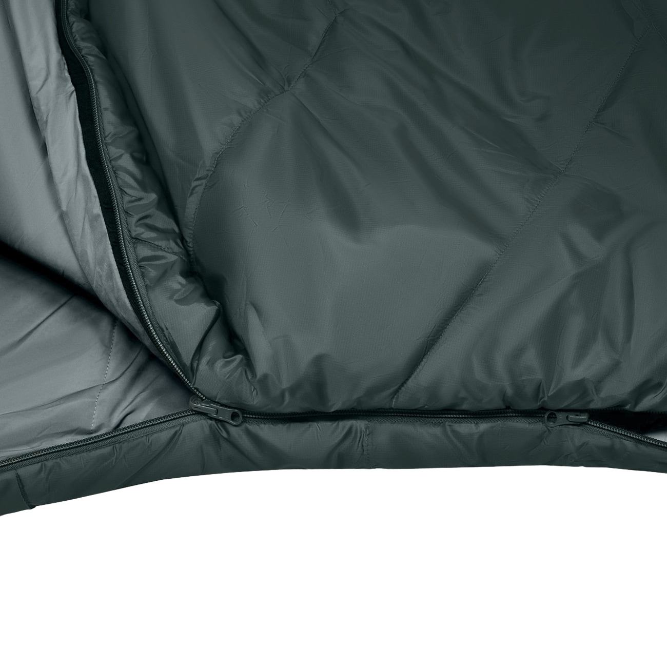 Śpiwór Alpinus Wide & Long Fiber Pro 1100 Sosnowa Zieleń - lewy